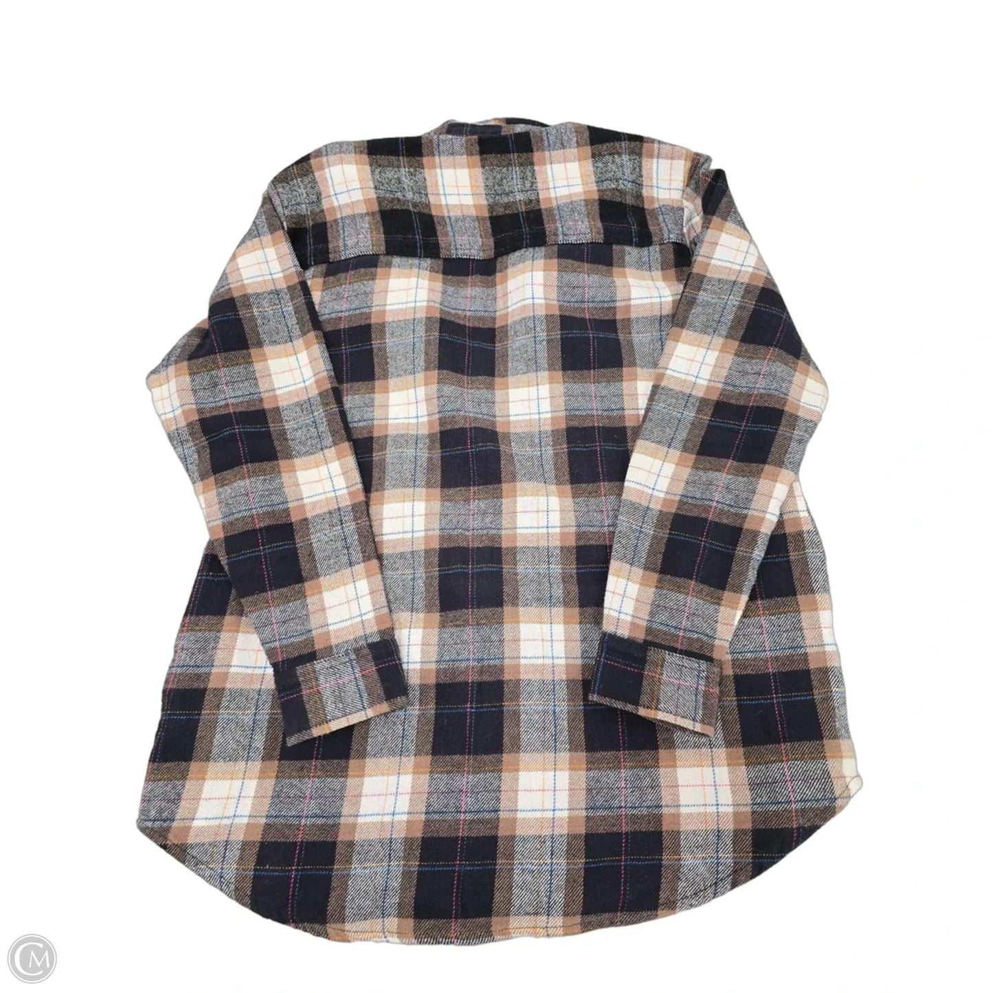 Jacket Shirt By Beachlunchlounge In Black & Brown, Size: S