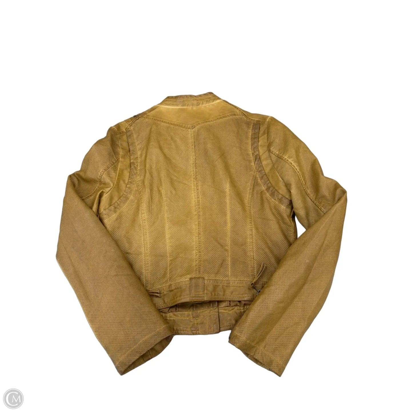 Jacket Moto By Cme In Tan, Size: S