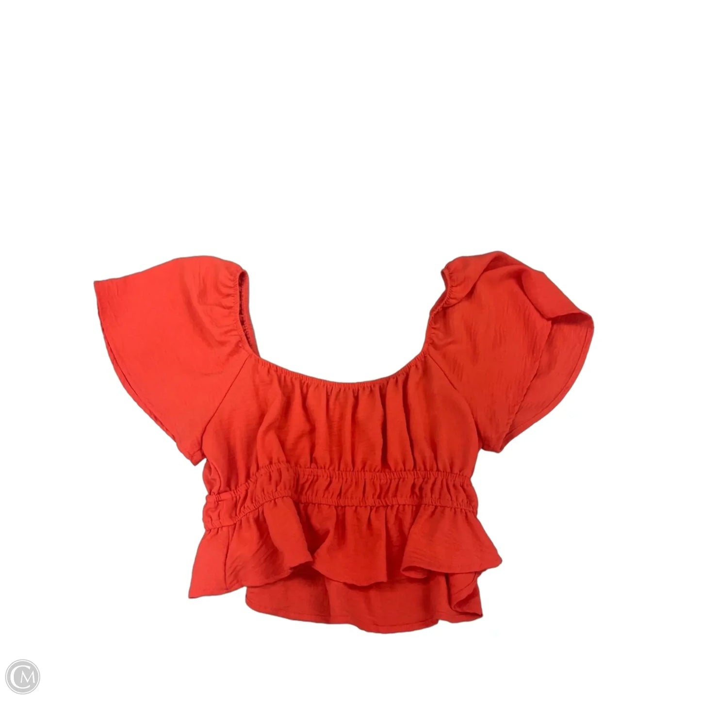Top Short Sleeve By Originality In Coral, Size: Xl