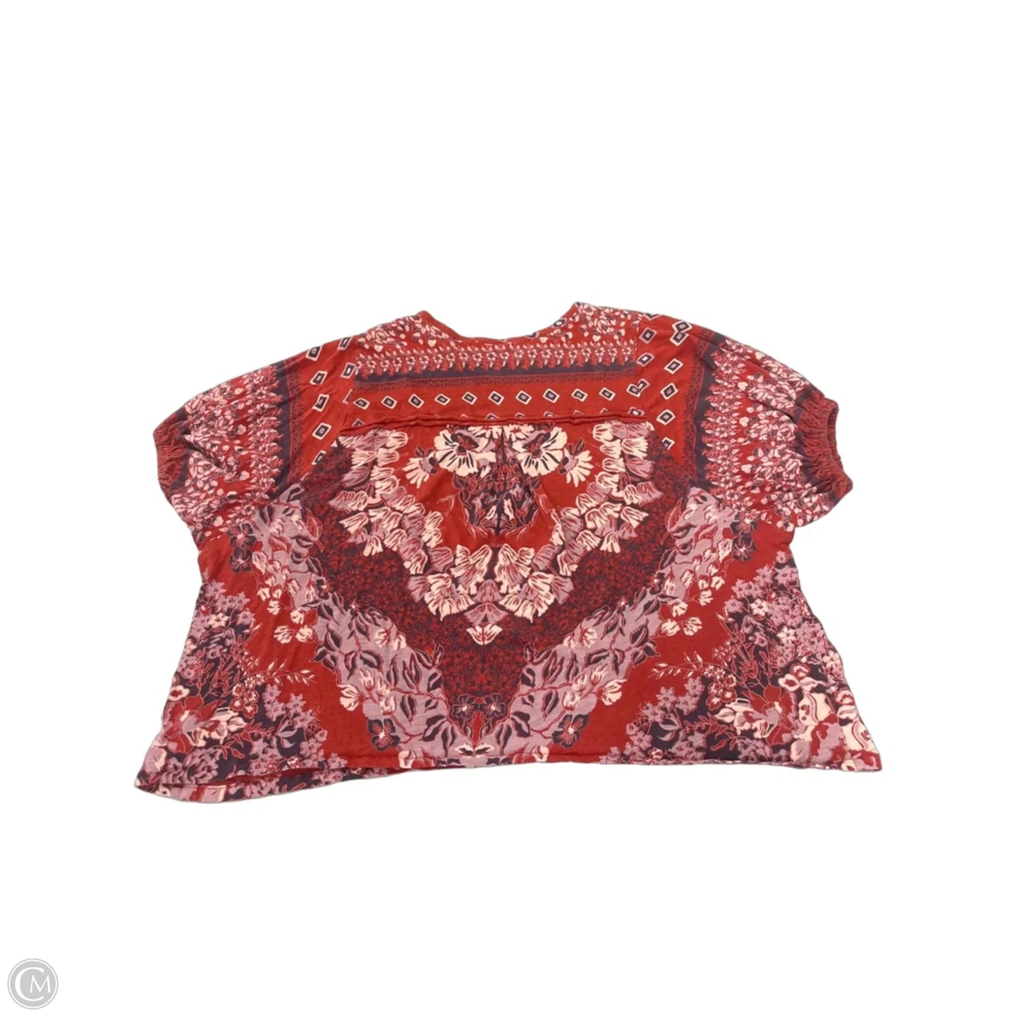 Top Short Sleeve By Free People In Floral Print, Size: S