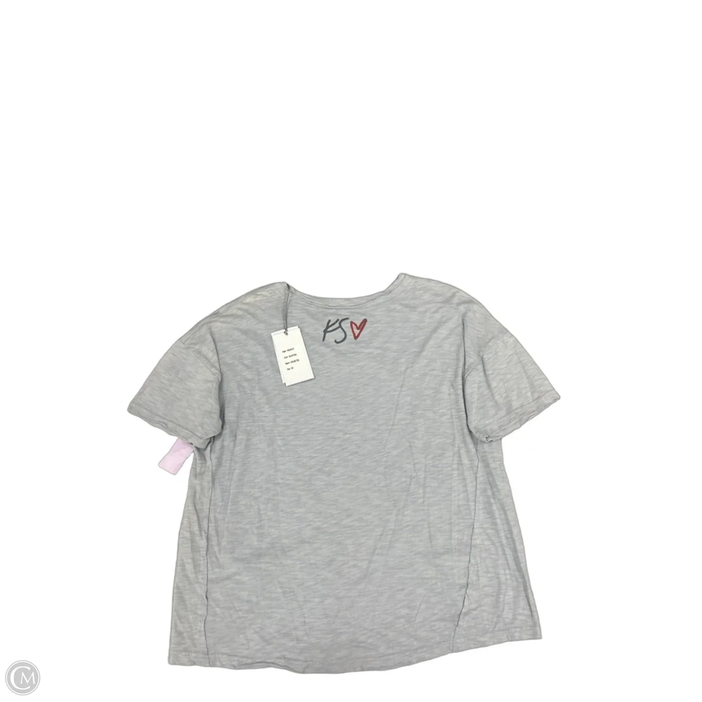 Top Short Sleeve By Cme In Grey, Size: Xs