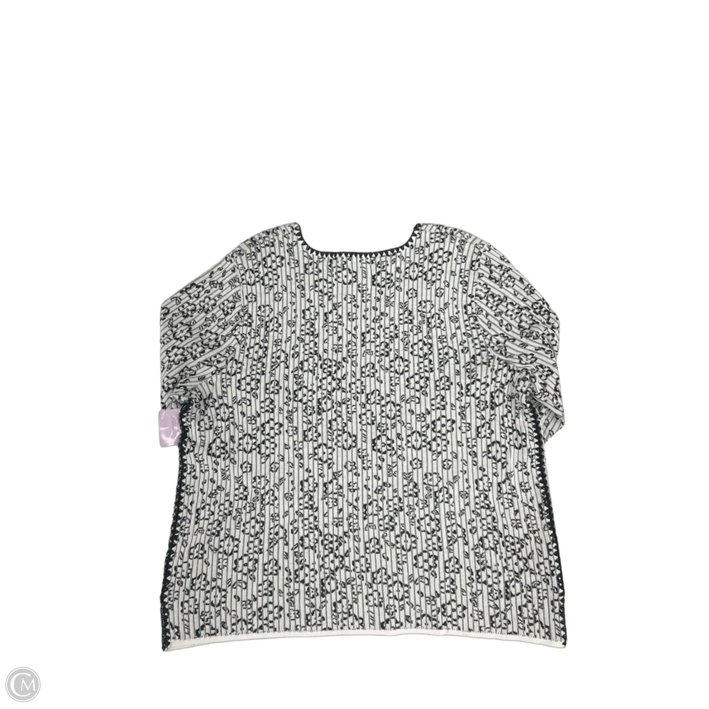 Sweater By Cmc In Black & White, Size: Xl