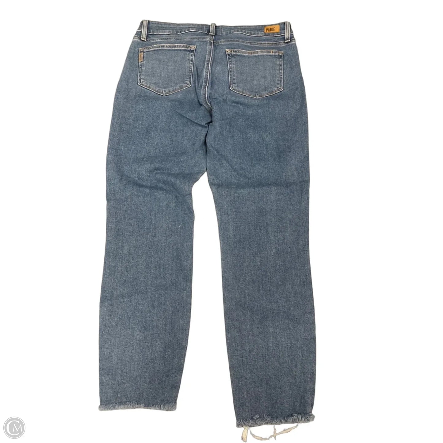 Jeans Straight By Paige In Blue Denim, Size: 8