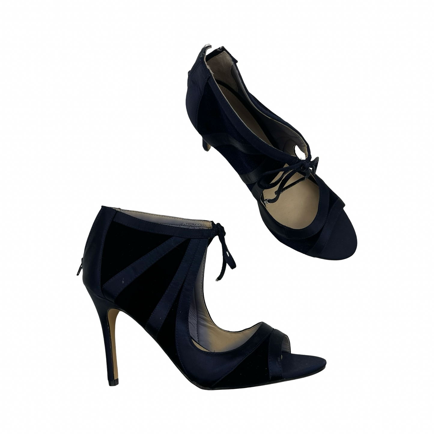 Sandals Heels Stiletto By Nina In Navy, Size:7.5