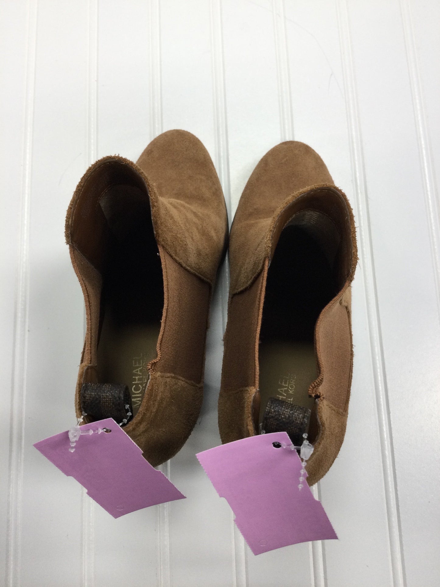 Boots Ankle Heels By Michael By Michael Kors In Brown, Size:7.5