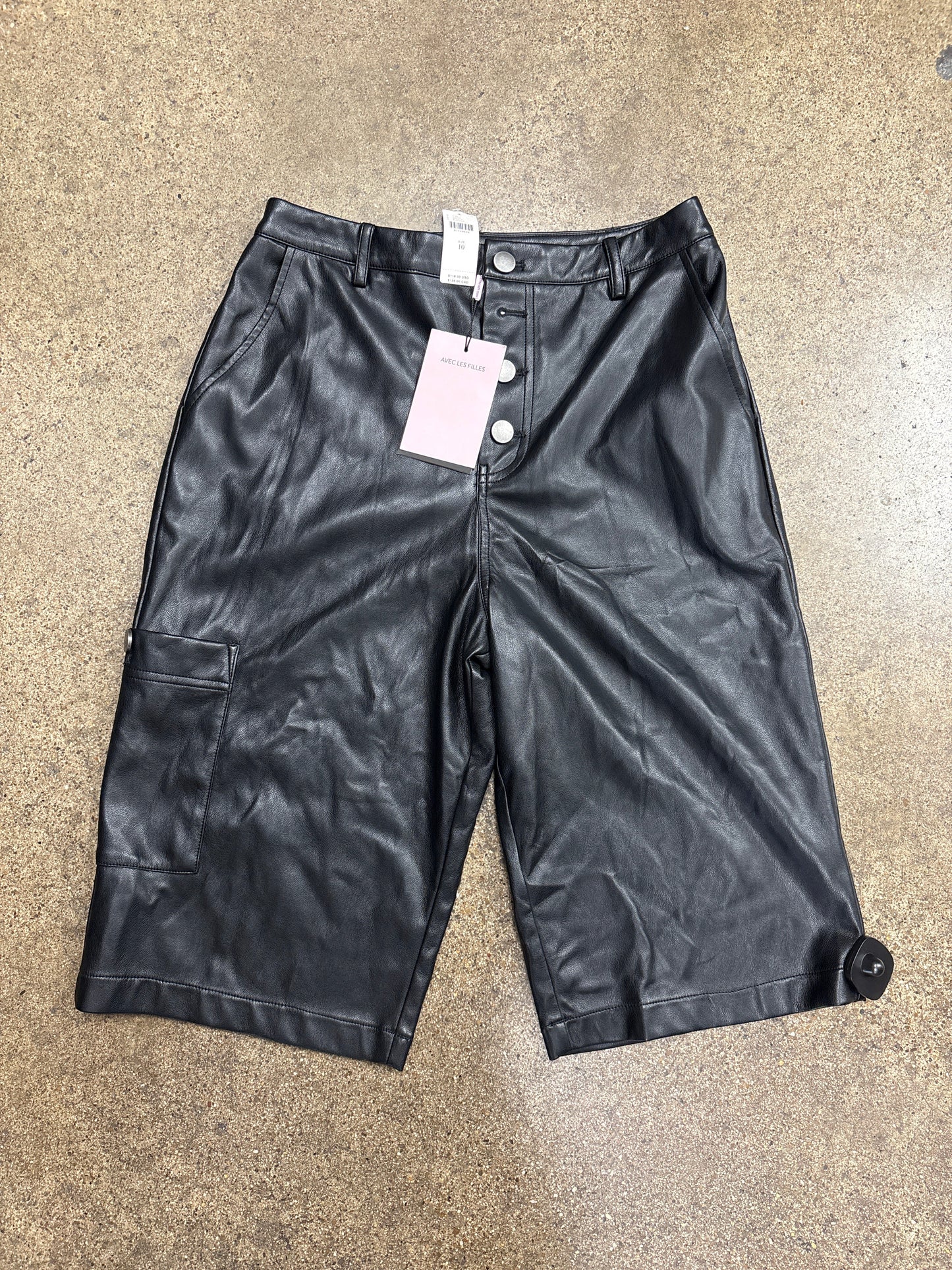 Shorts By Avec Les Filles In Black, Size:10