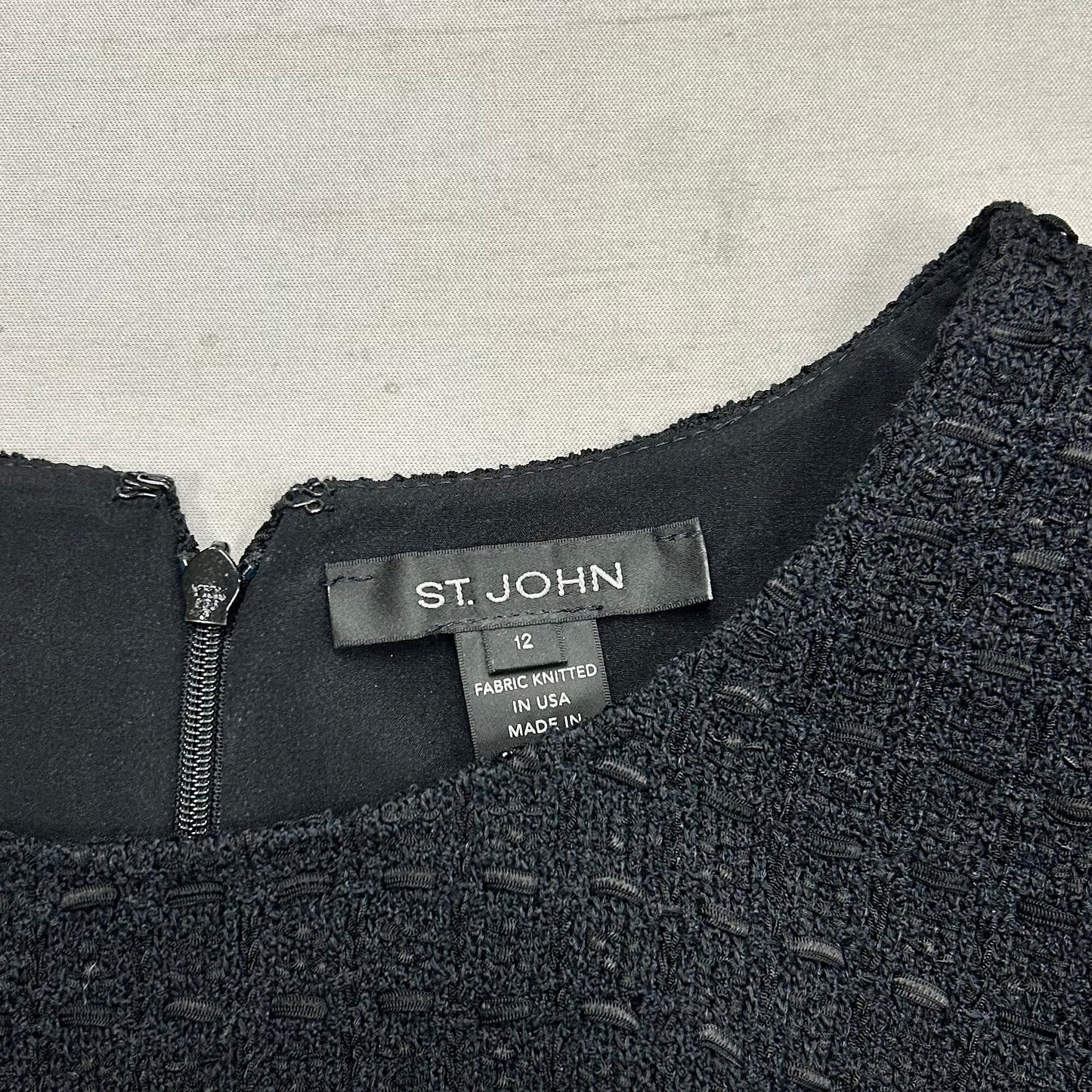 Dress Luxury Designer By St John Collection In Black, Size: L