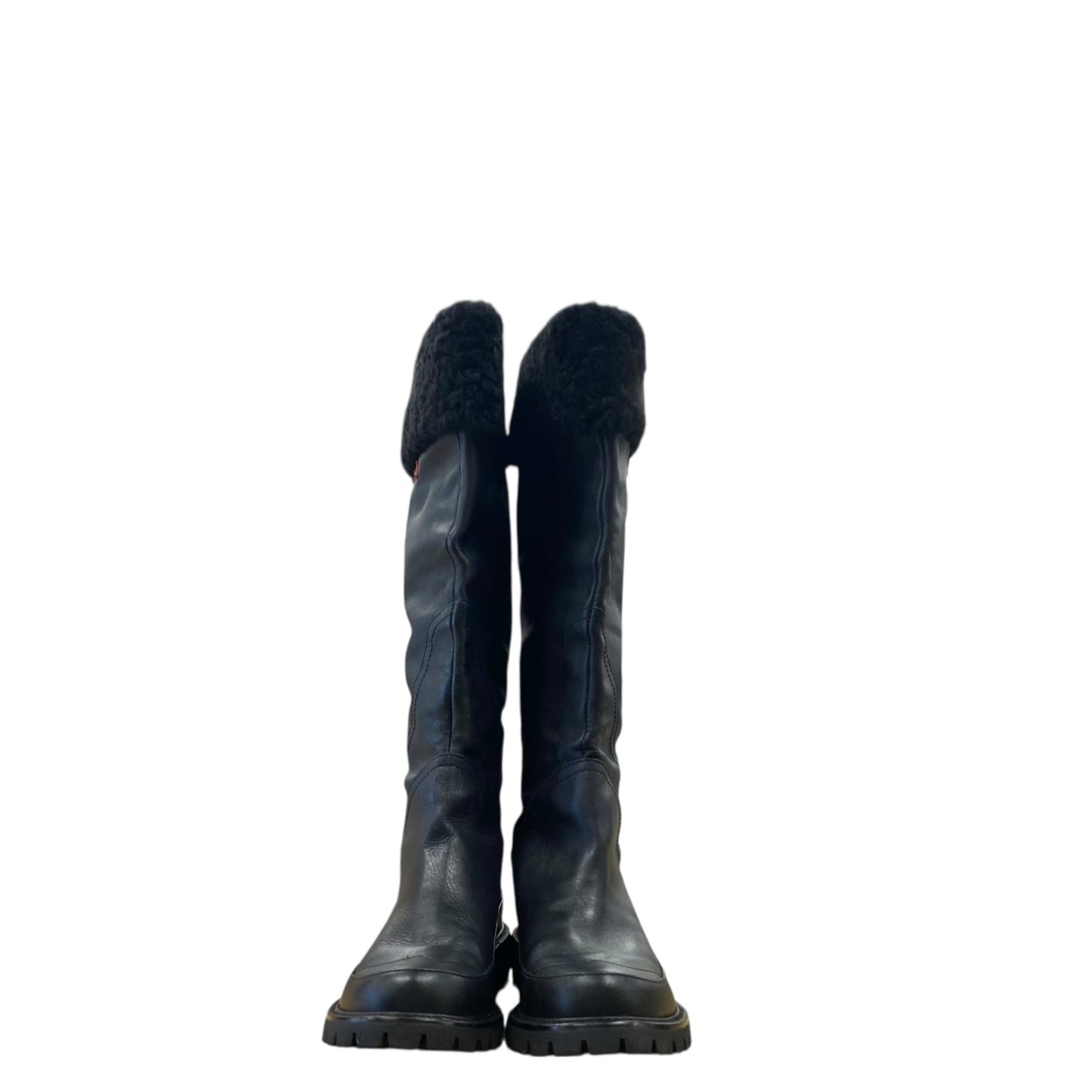 Boots Knee Flats By Hunter In Black, Size:9.5