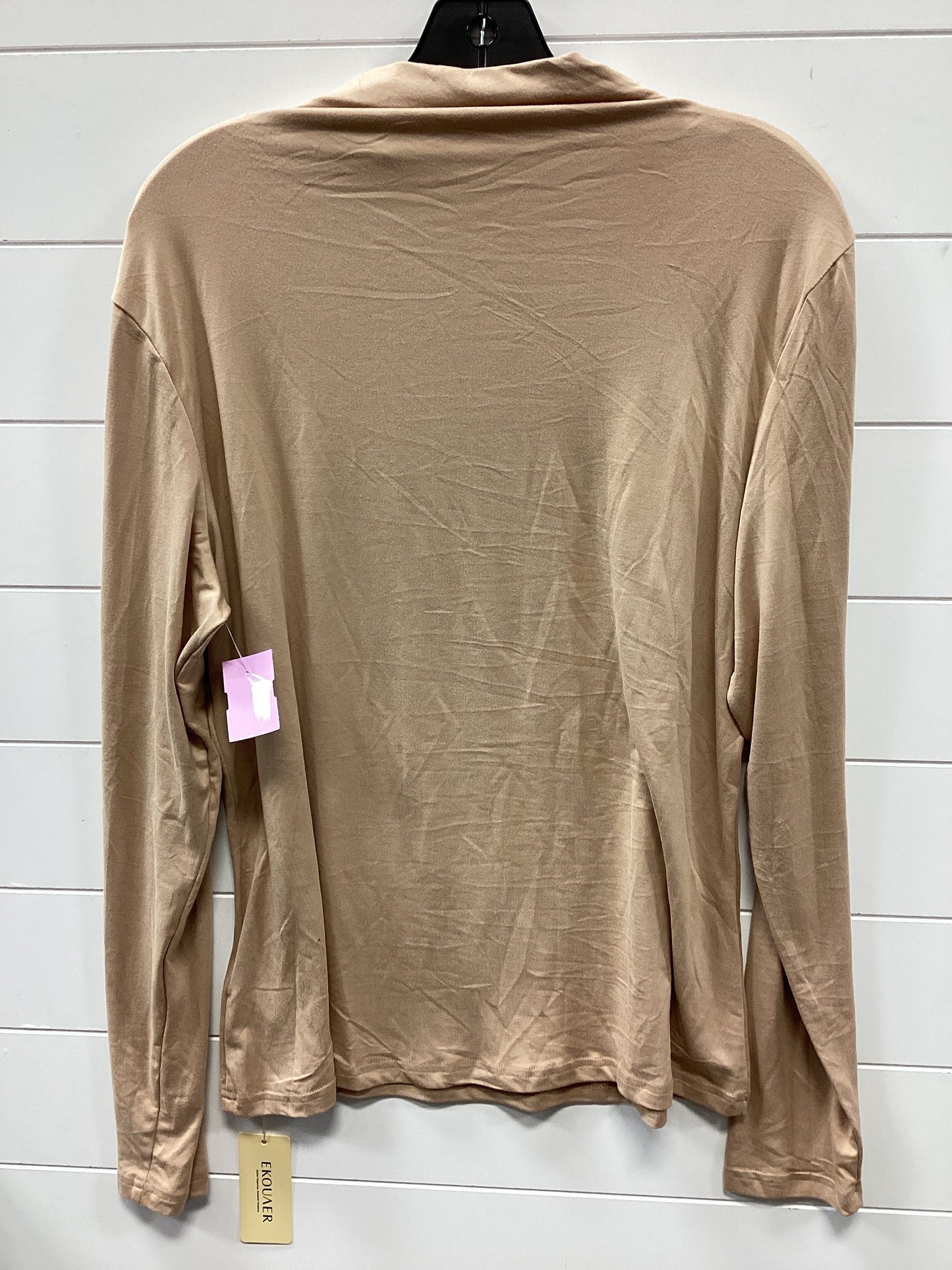 Top Ls By Ekouaer In Tan, Size:2X