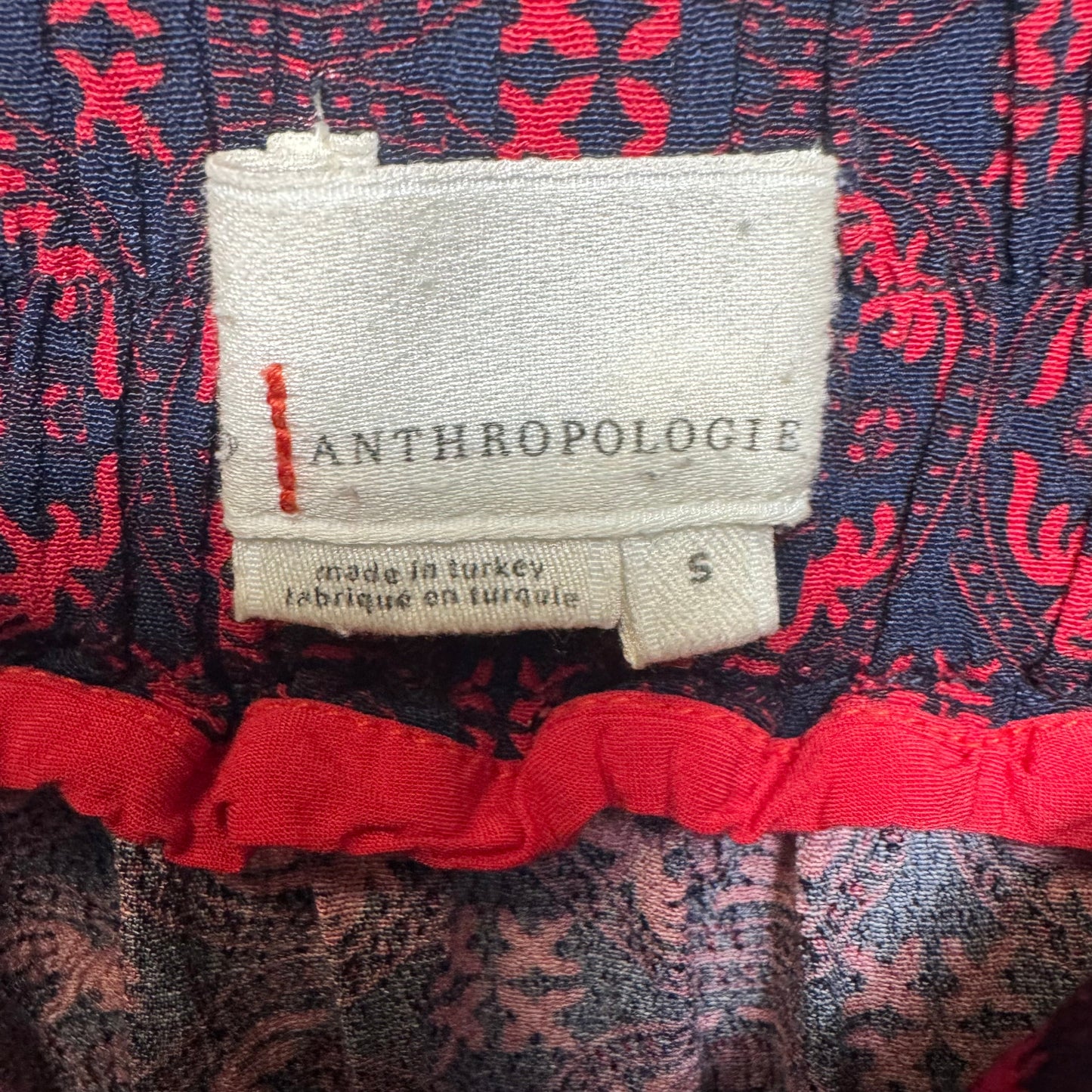 Printed Harem Pants By Anthropologie In Blue & Red, Size: S