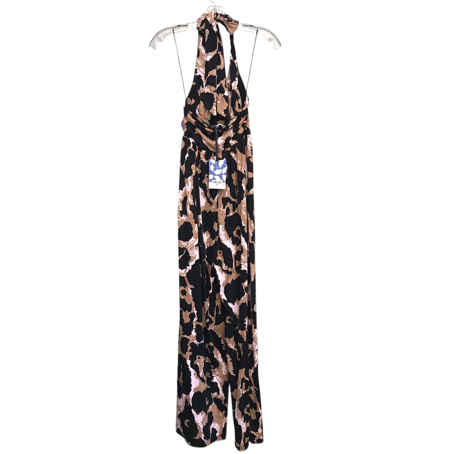 Jumpsuit Designer By Diane Von Furstenberg In Black & Brown, Size:Xxs