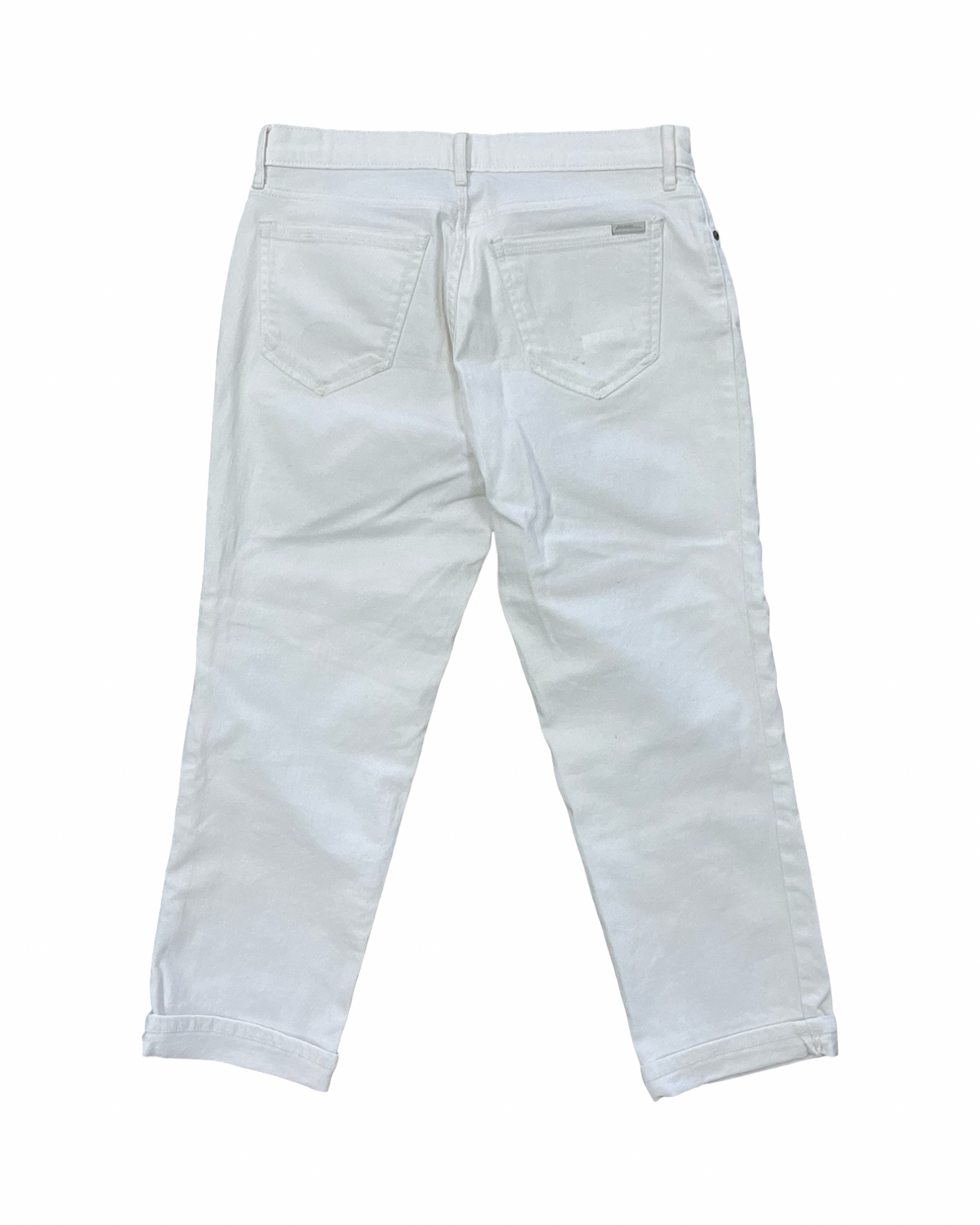 Jeans Cropped By Eddie Bauer In White, Size:4