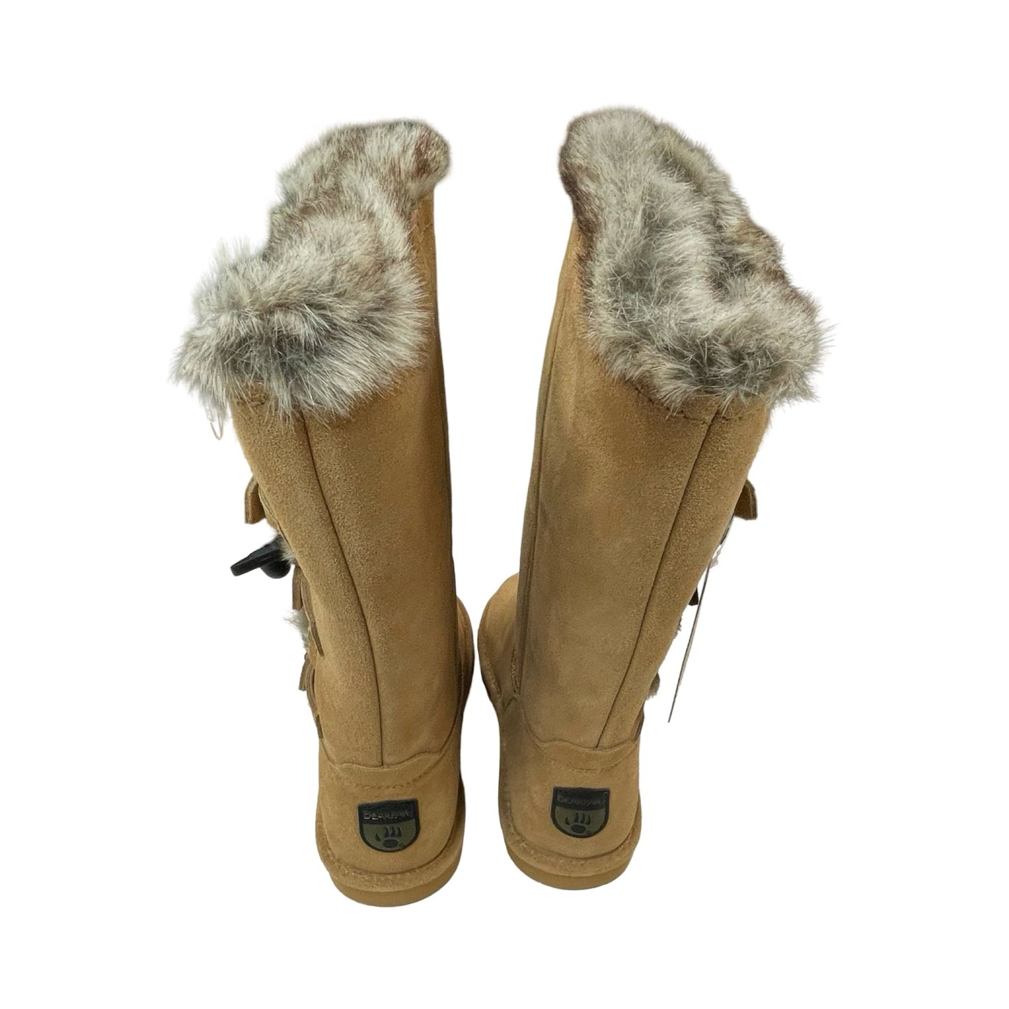 Boots Knee Flats By Bearpaw In Tan, Size:10
