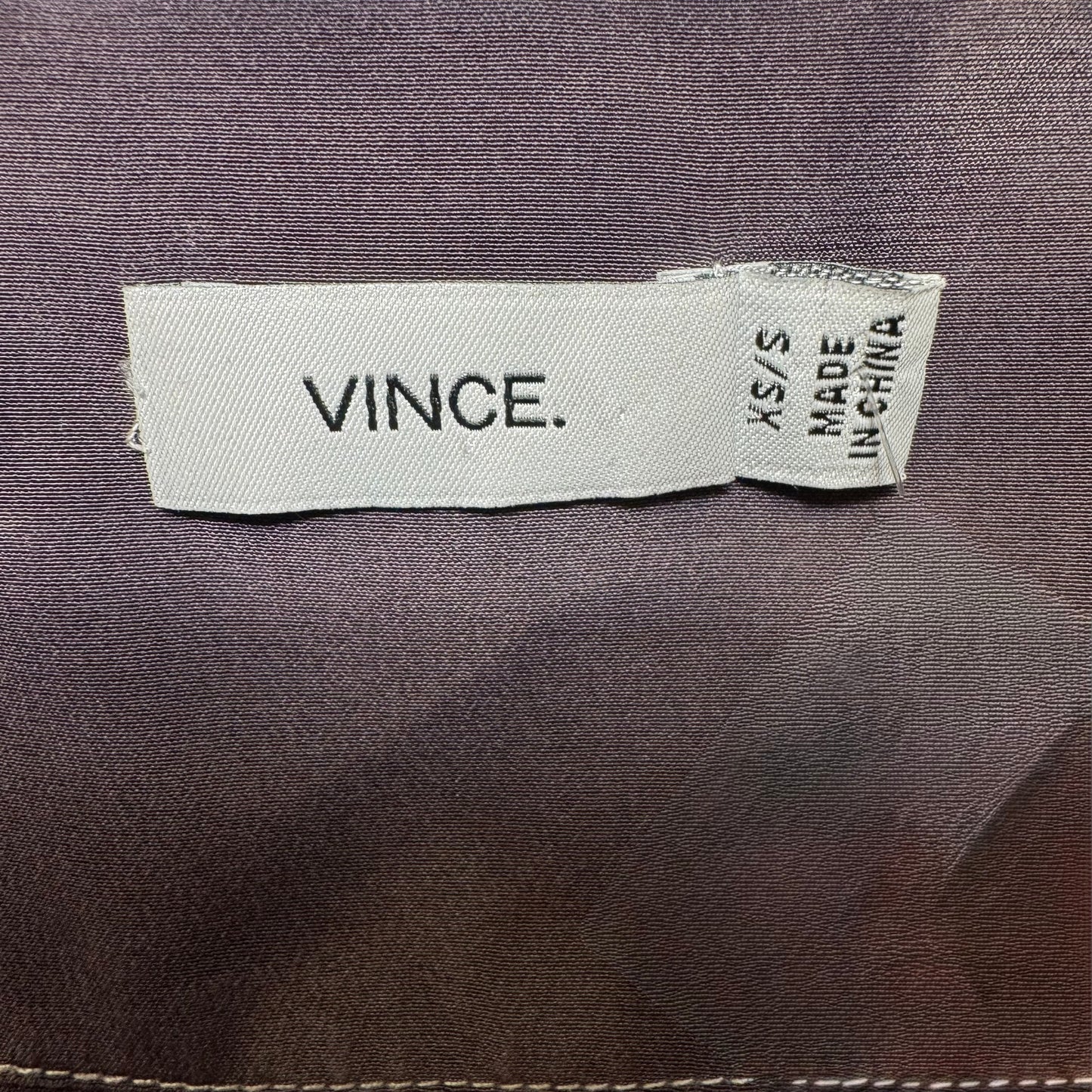 Top Short Sleeve By Vince In Purple, Size: XS/S