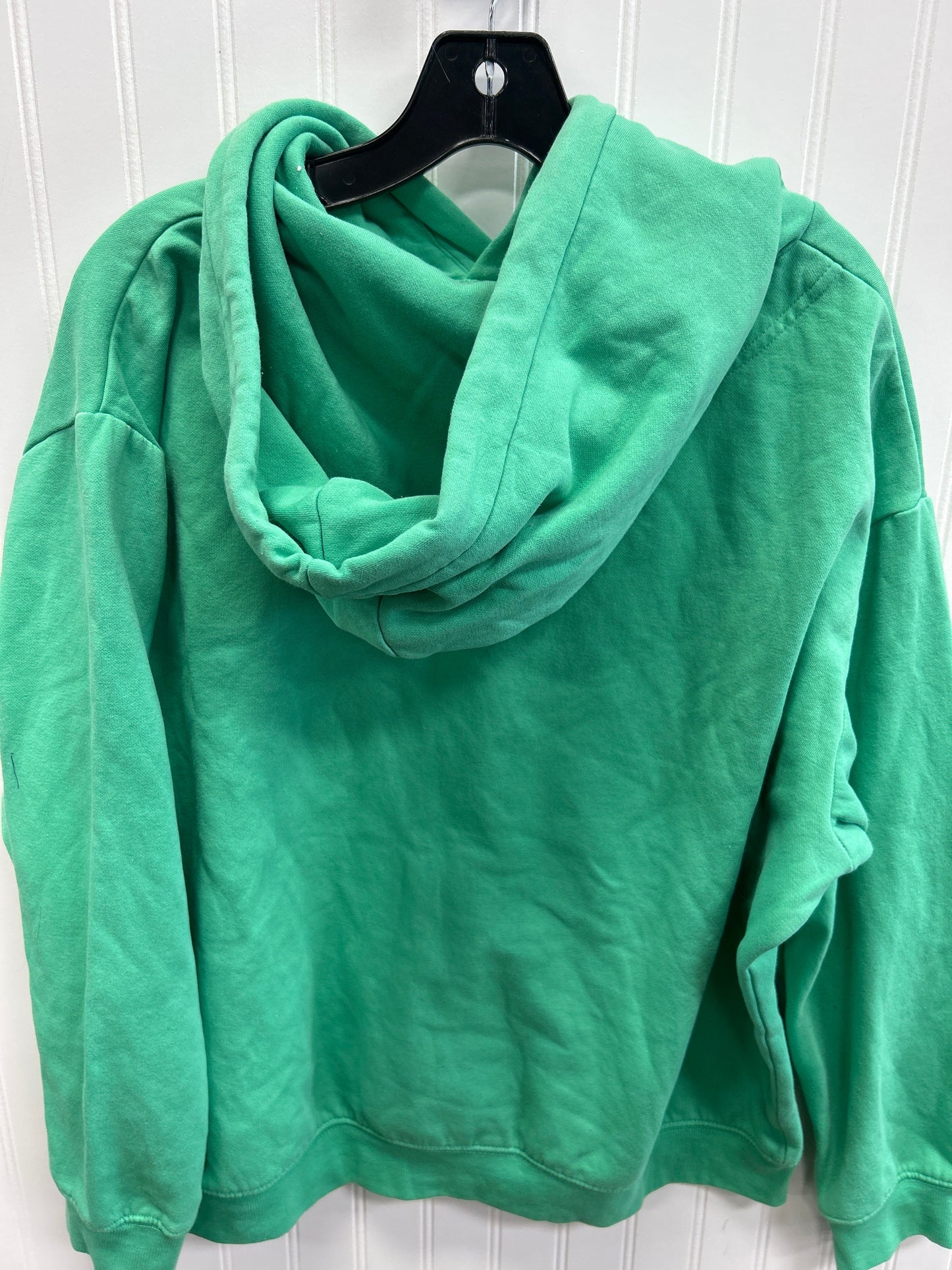Sweatshirt Hoodie By H&M In Green, Size:L
