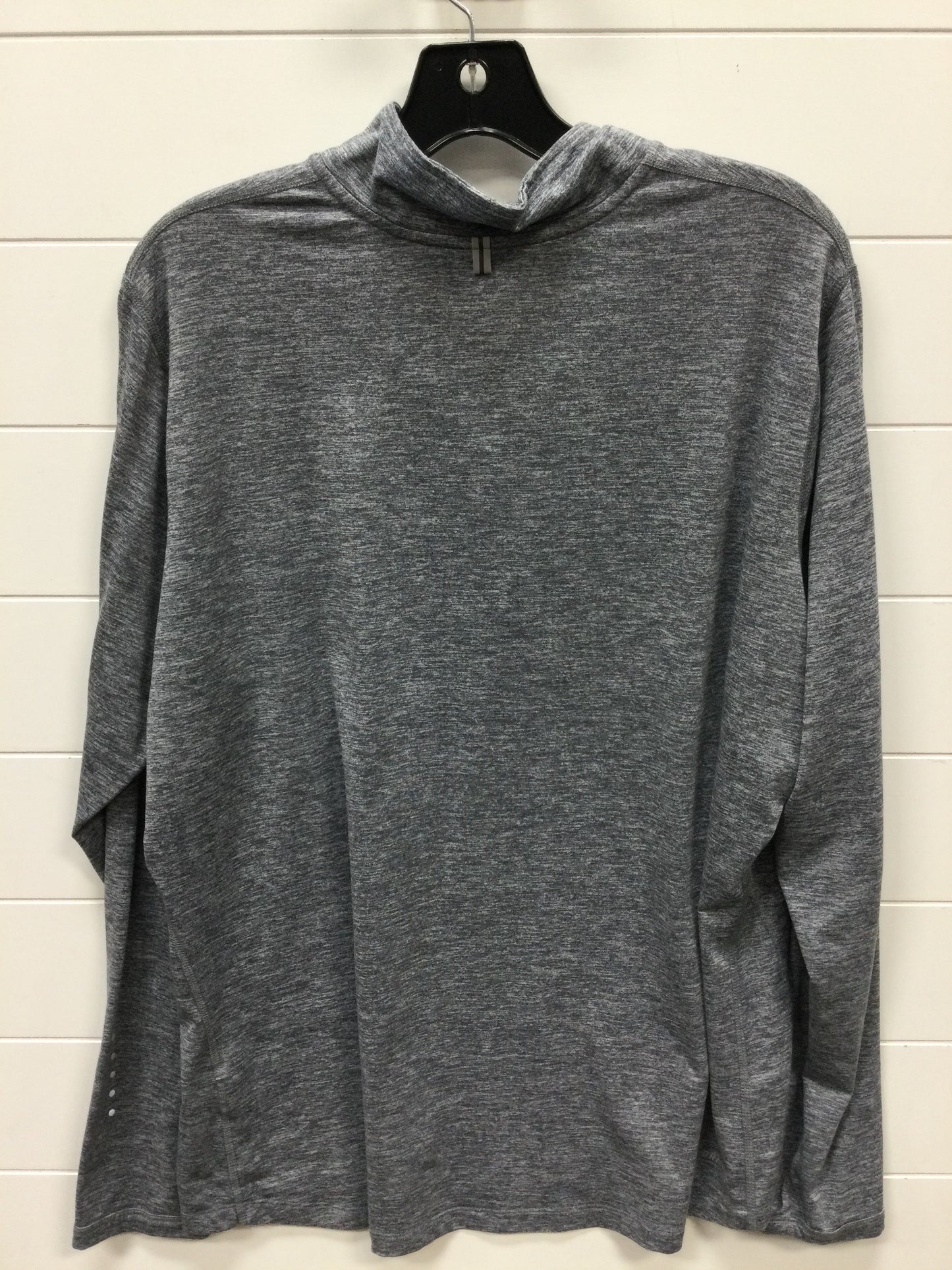 Athletic Top Ls Collar By Nike Apparel In Grey, Size:1X