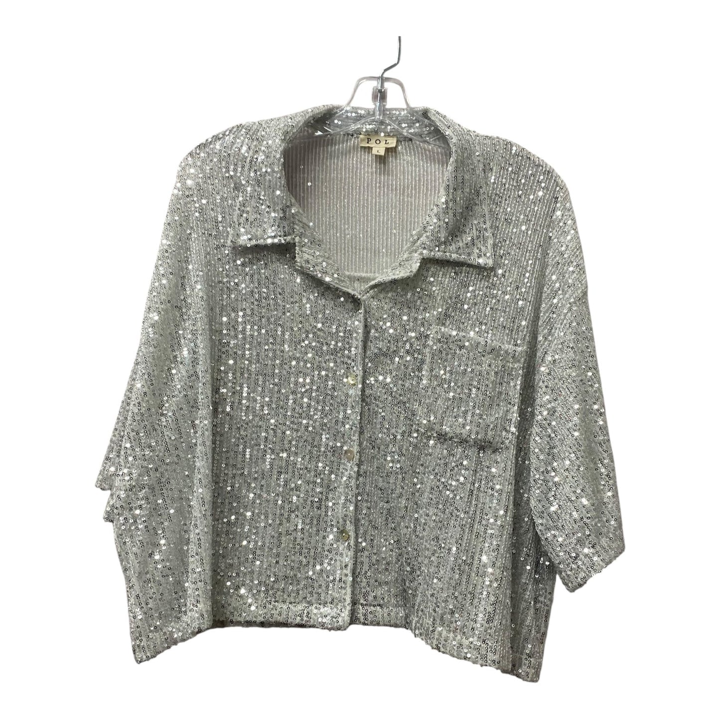 Top Ss By Pol In Silver, Size:L