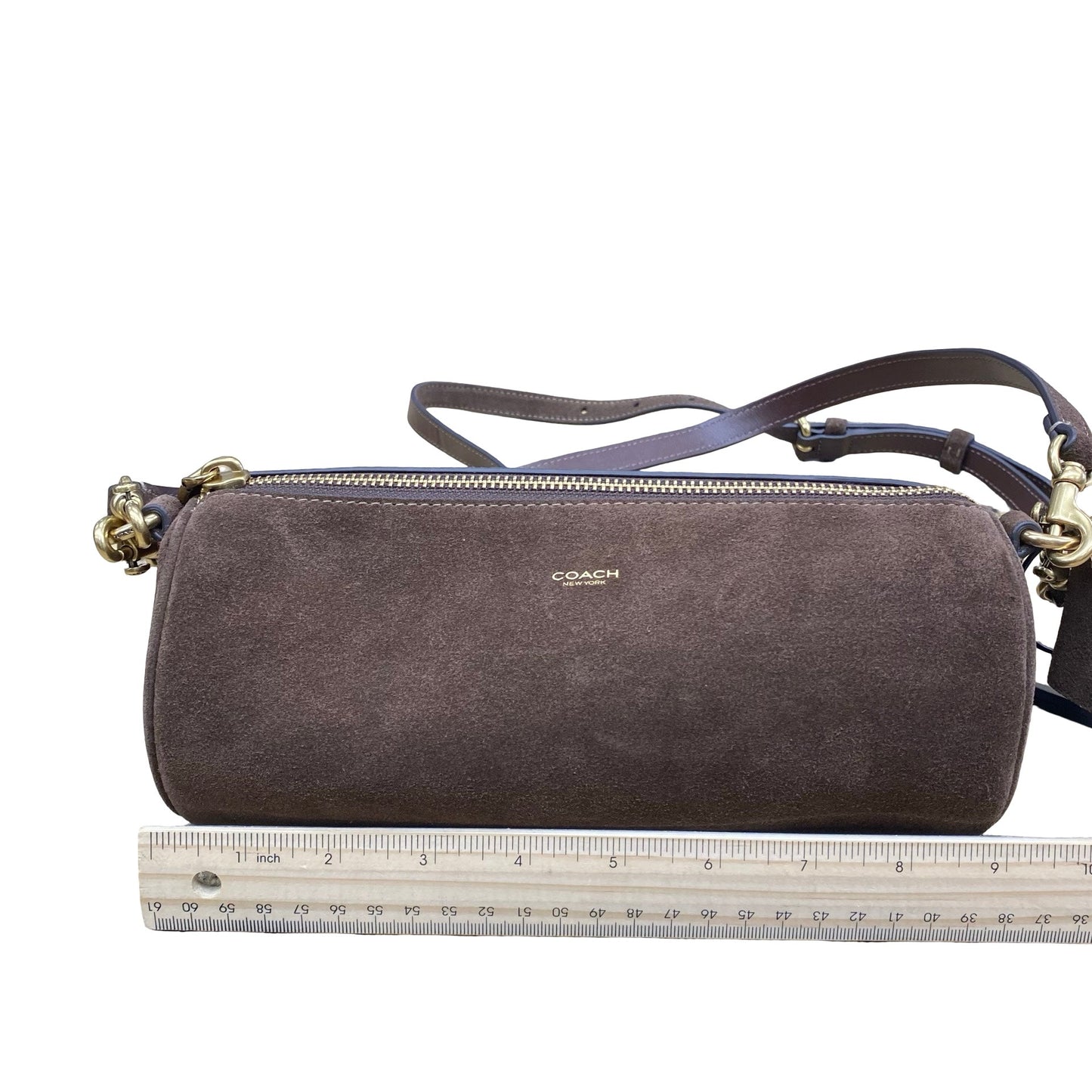 Handbag Designer By Coach In Brown, Size:Small