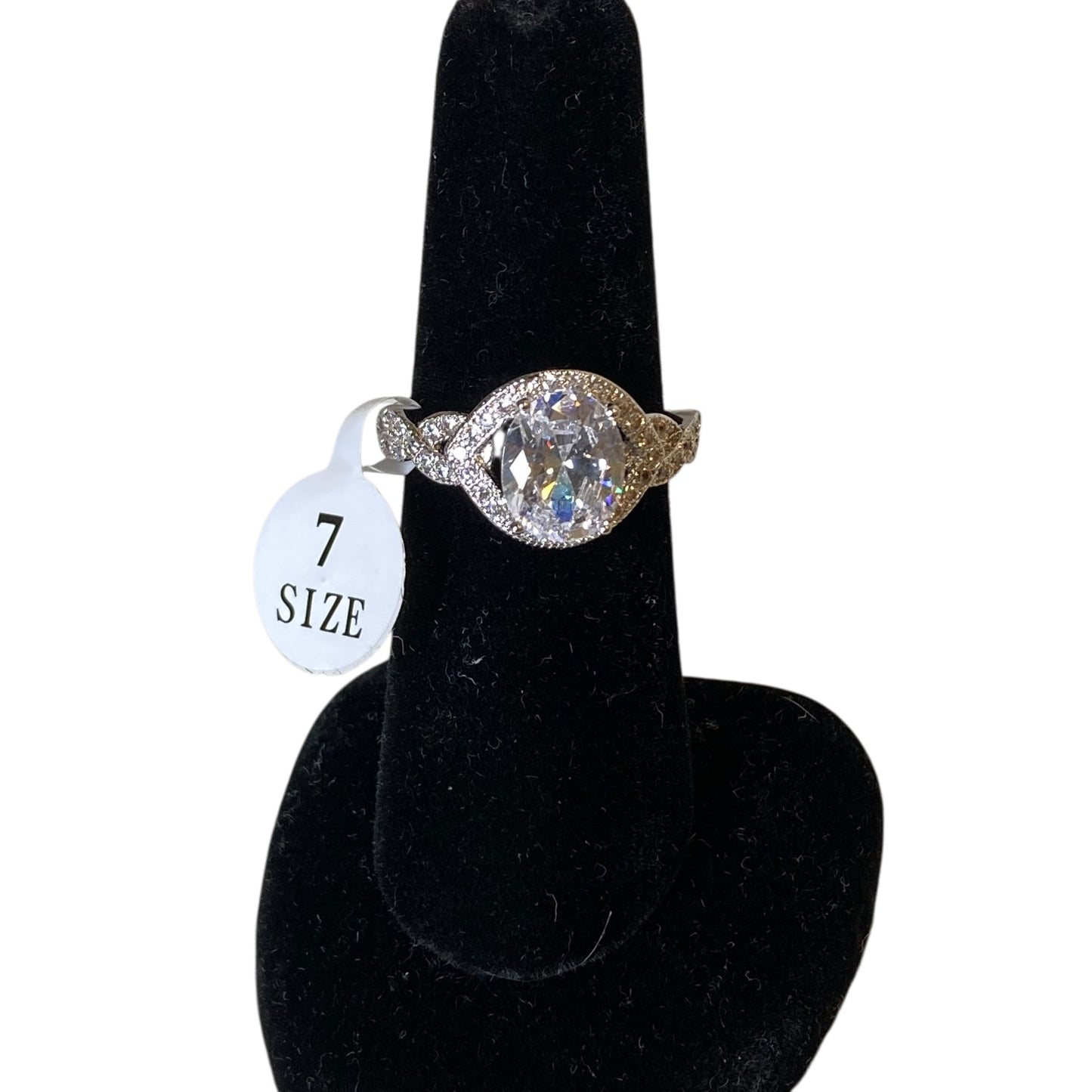 Ring Statement In Silver, Size:7