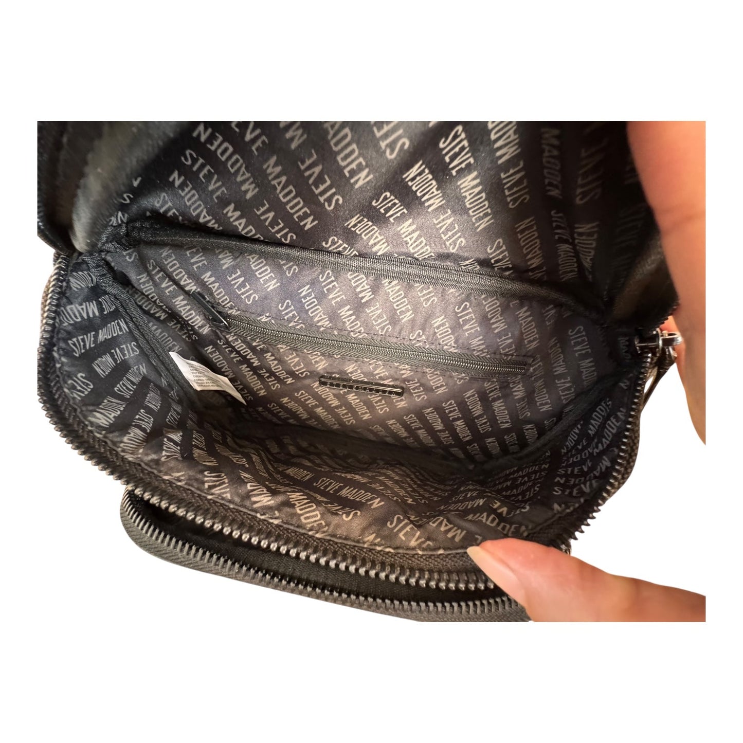 Belt Bag By Steve Madden In Black & Grey, Size:Medium