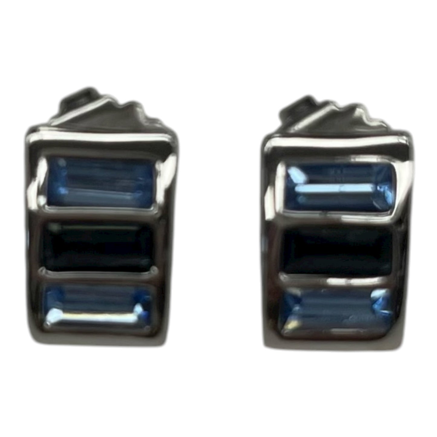 Earrings Stud By Clothes Mentor In Blue & Silver