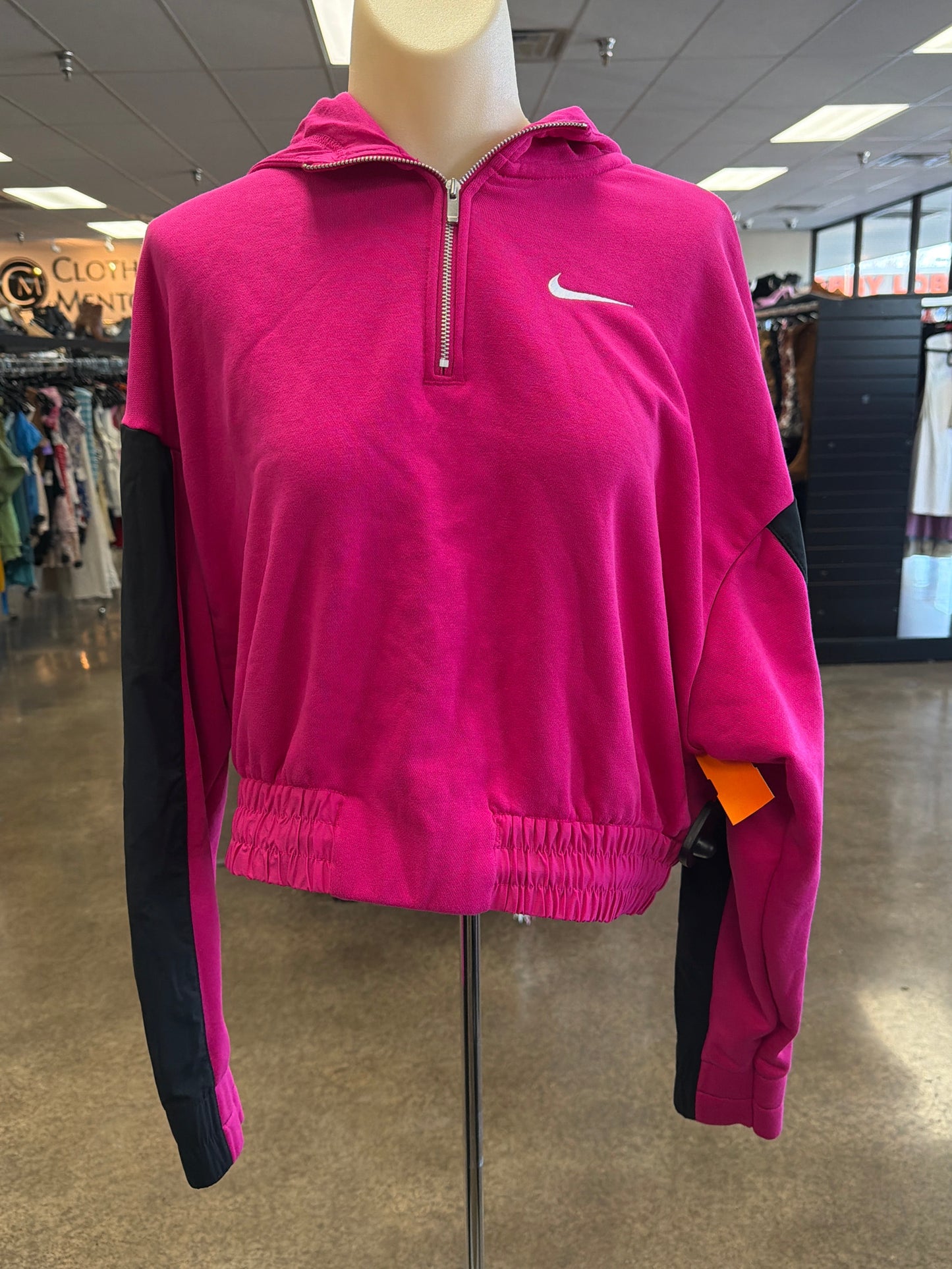 Athletic Sweatshirt Hoodie By Nike Apparel In Pink, Size:S