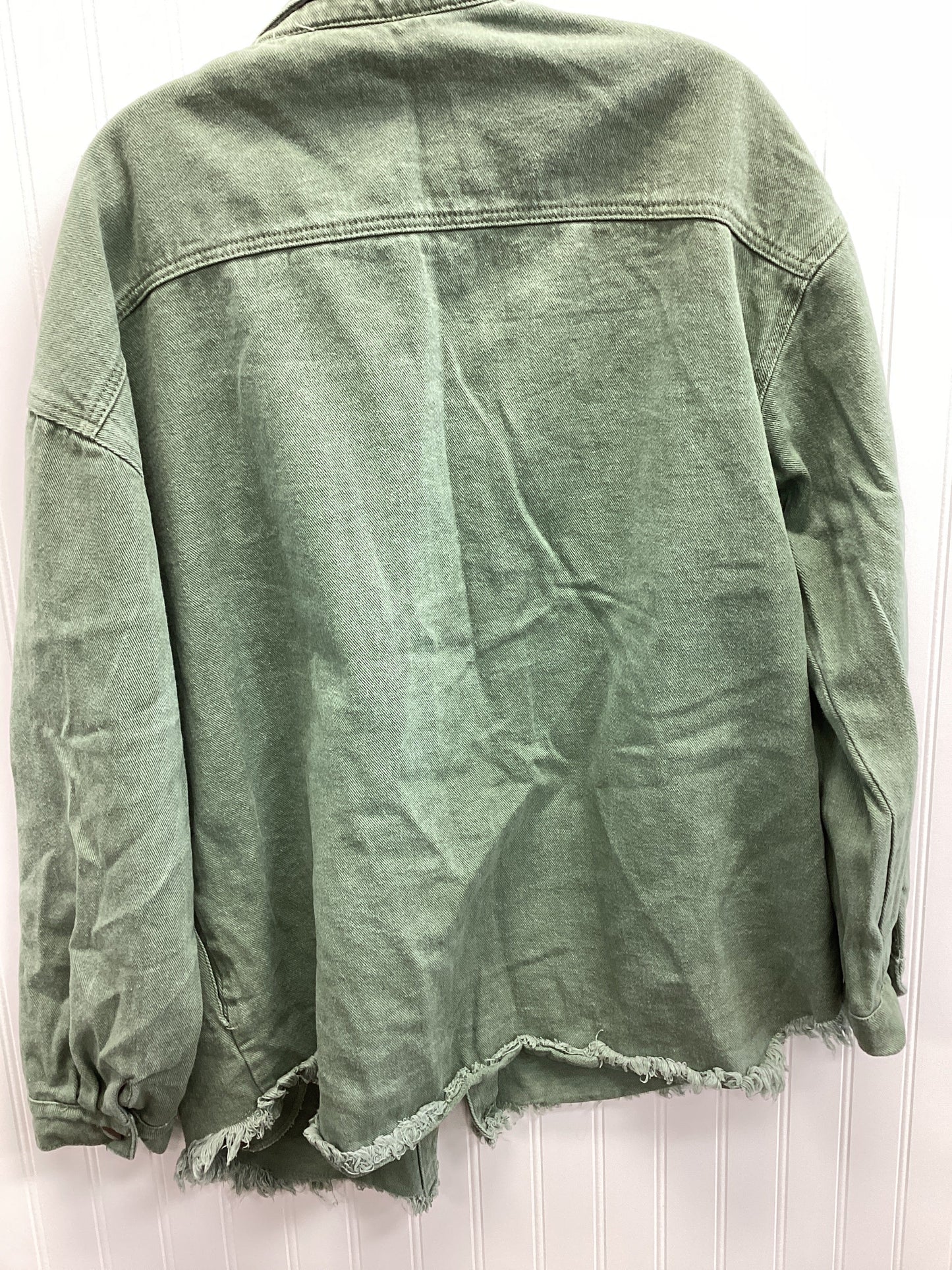 Jacket Denim By Clothes Mentor In Green Denim, Size:M