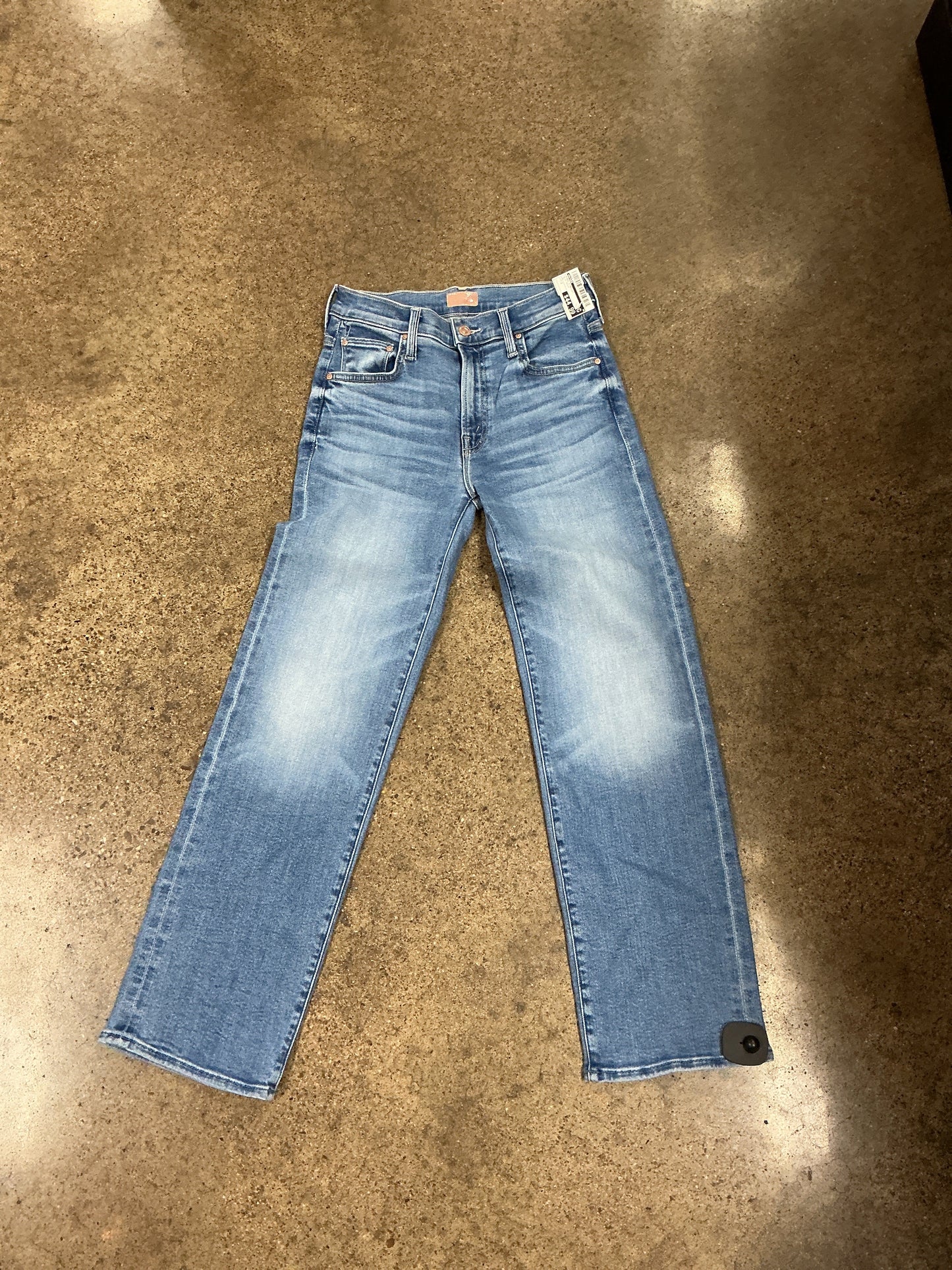 Jeans Straight By Mother In Blue Denim, Size:2