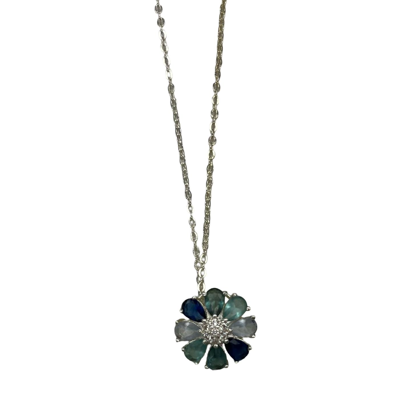 Necklace Pendant By Clothes Mentor In Blue & Silver