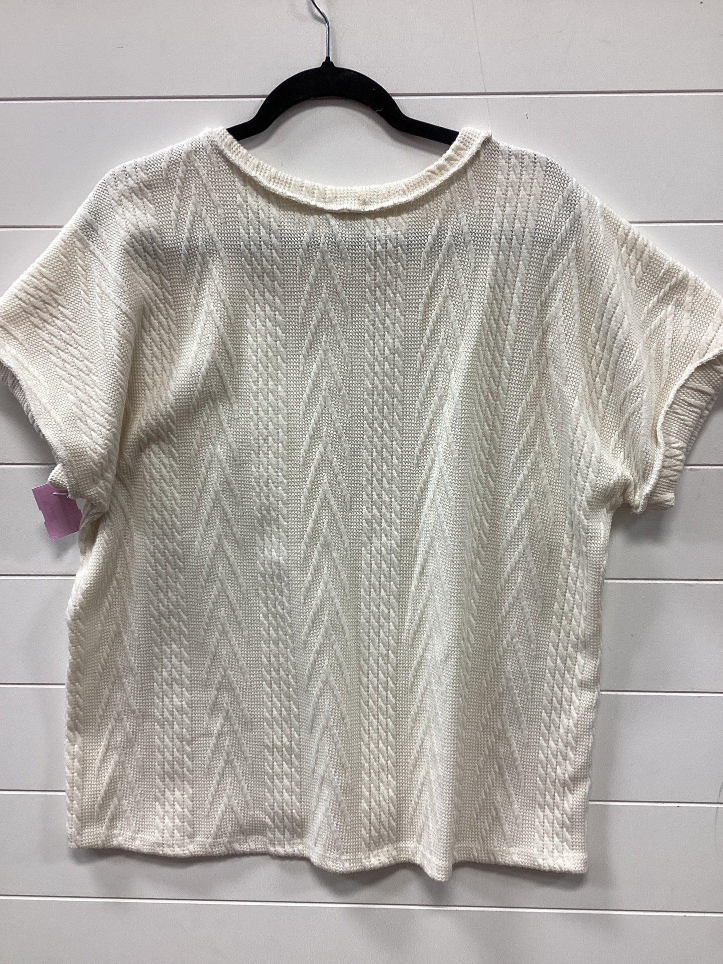 Top Ss By Lovely Melody In Cream, Size:1X