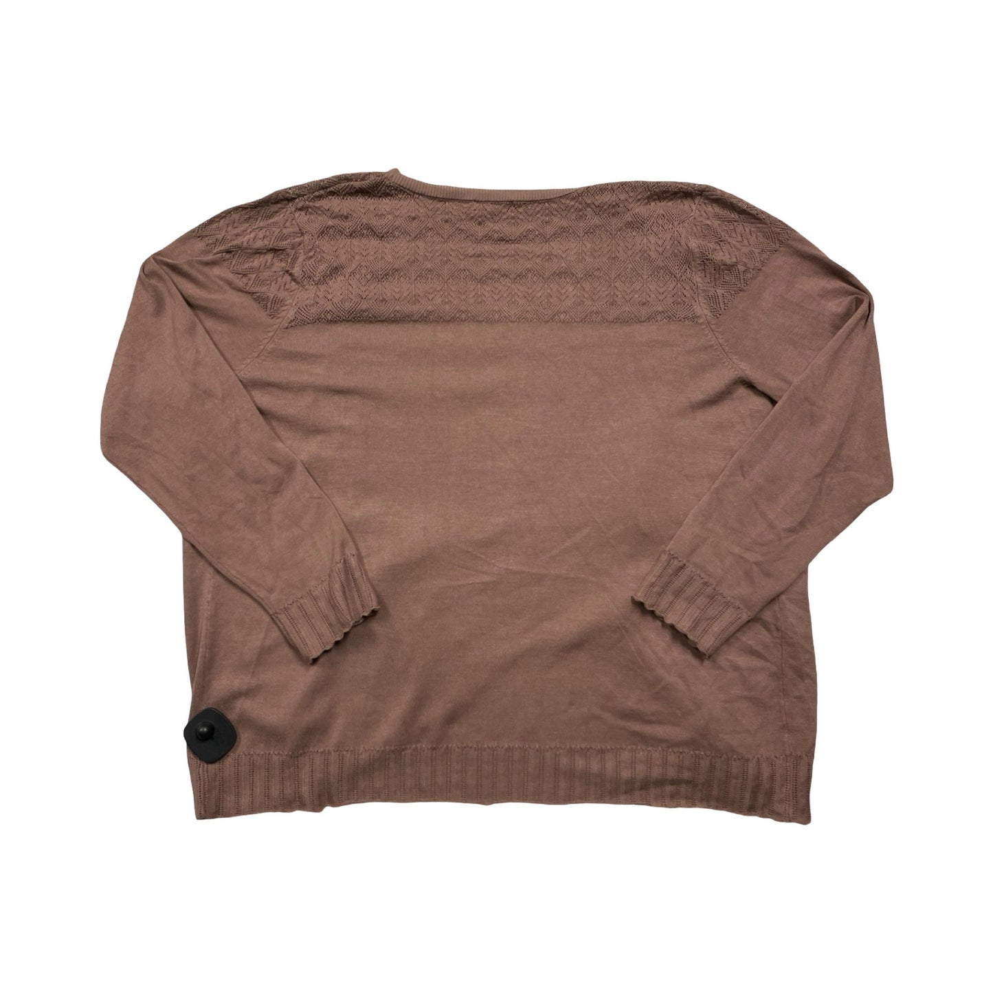 Sweater Cardigan By LETY & ME In Brown, Size:1X