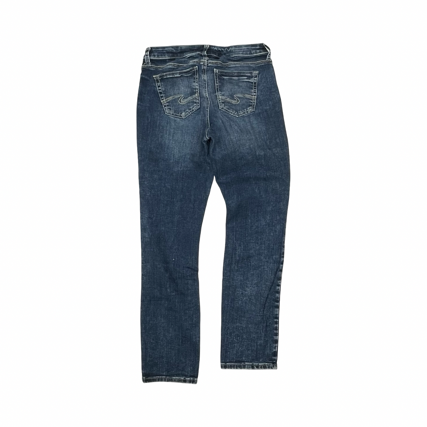 Jeans Straight By Silver In Blue Denim, Size:8
