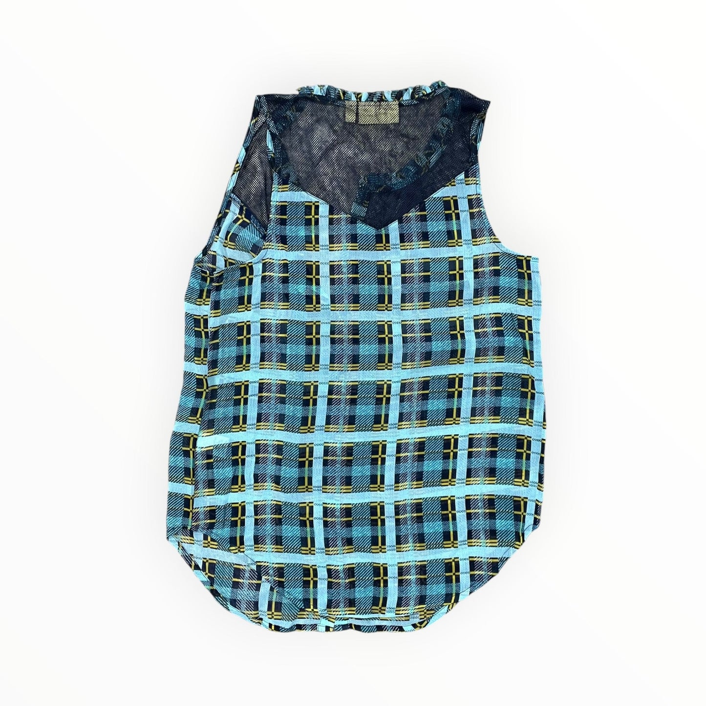 Top Sleeveless Designer By Vera Wang In Blue & Green, Size:S