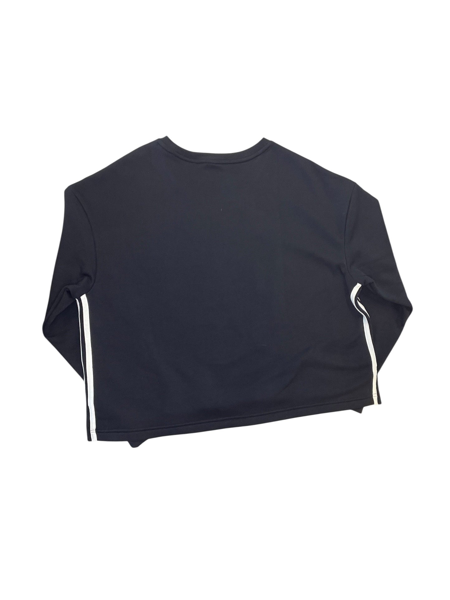 Athletic Sweatshirt Crewneck By Adidas In Black, Size:2X