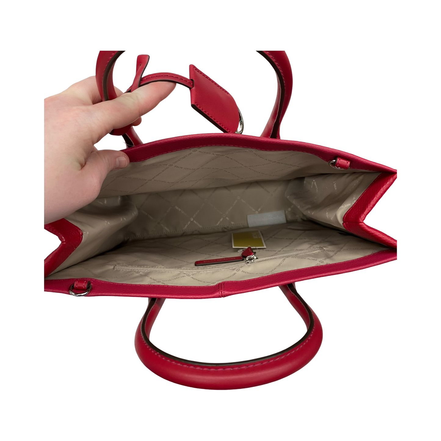 Handbag Designer By Michael Kors In Red, Size:Medium