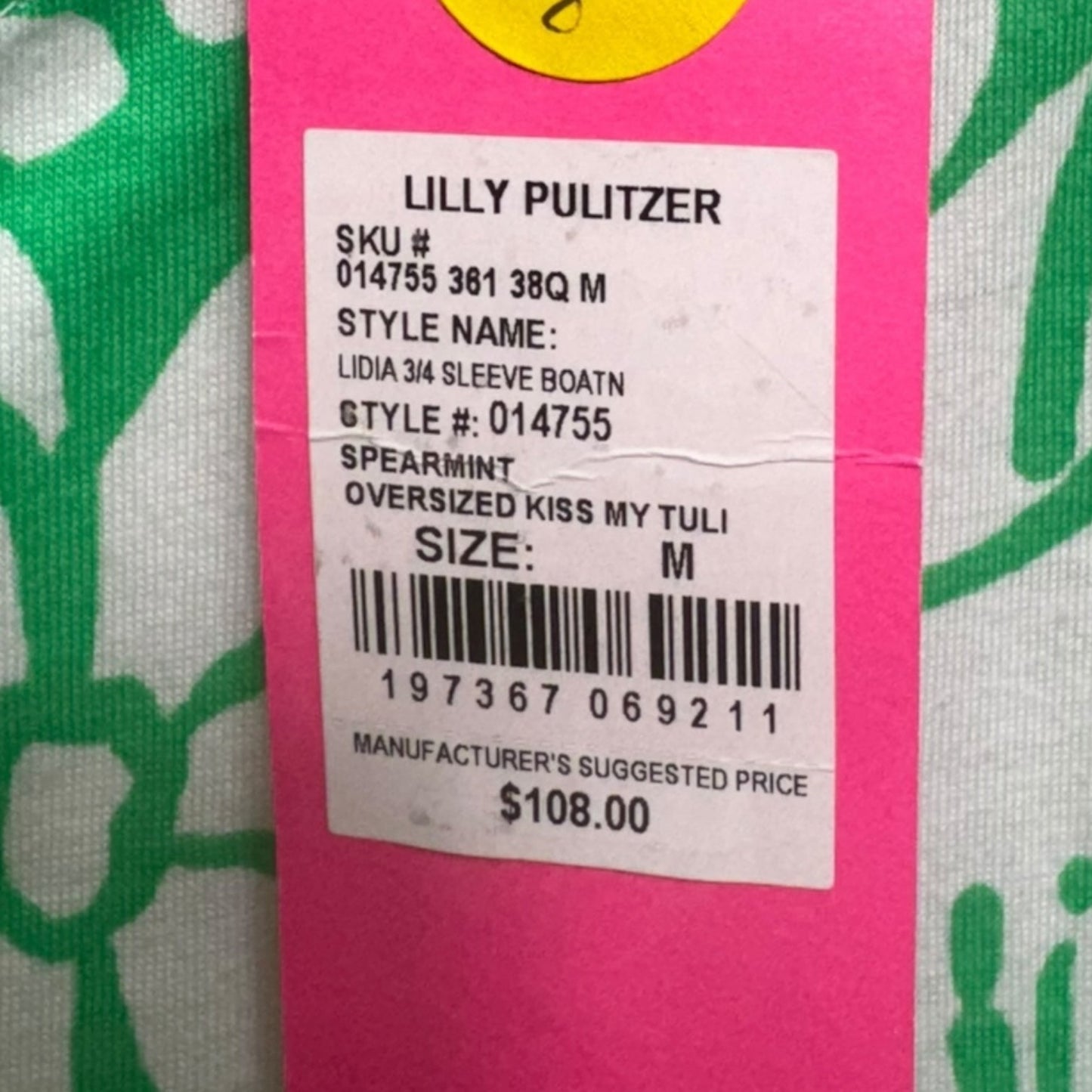 Lidia 3/4 Sleeve Boatneck Dress Designer By Lilly Pulitzer In Floral Print, Size: M