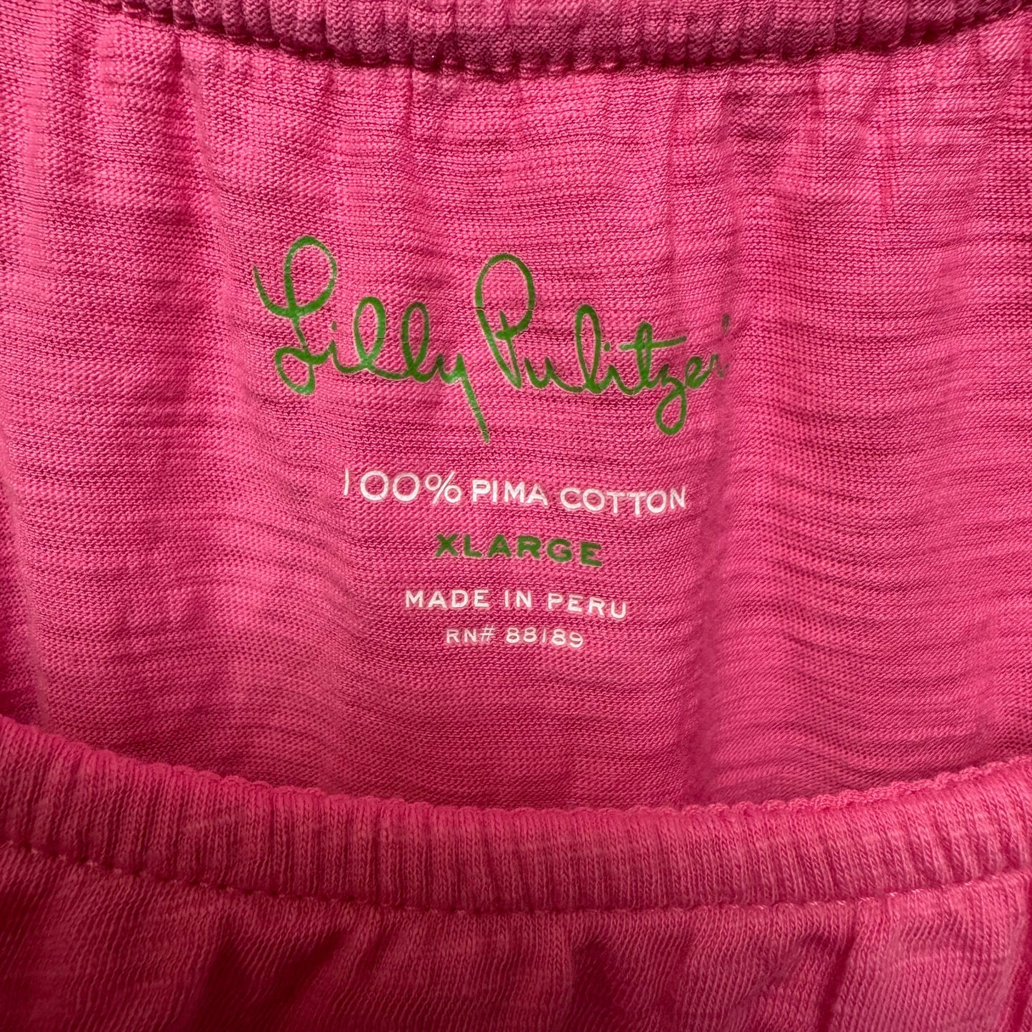 Wynne Ruffle Top Designer By Lilly Pulitzer In Pink, Size: XL