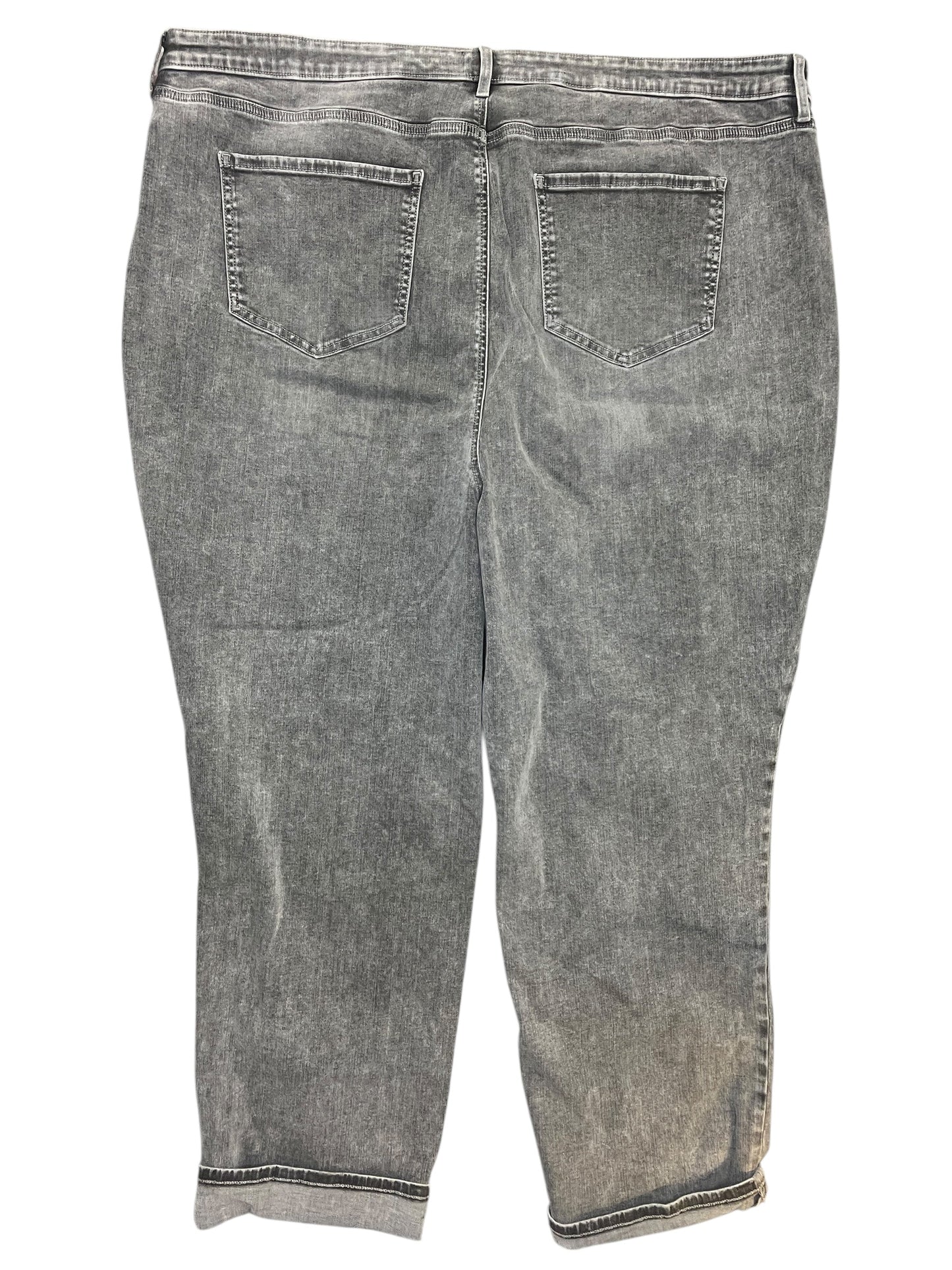 Jeans Straight By Not Your Daughters Jeans In Grey Denim, Size:22