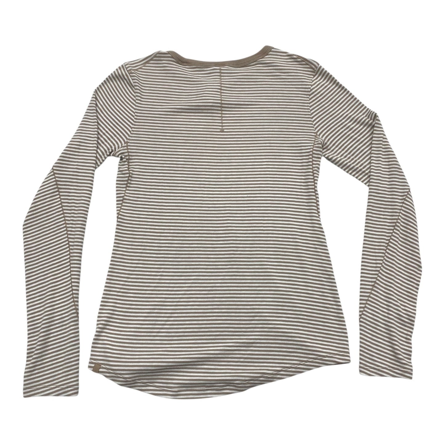 Athletic Top Ls Collar By Lululemon In Striped Pattern, Size:8