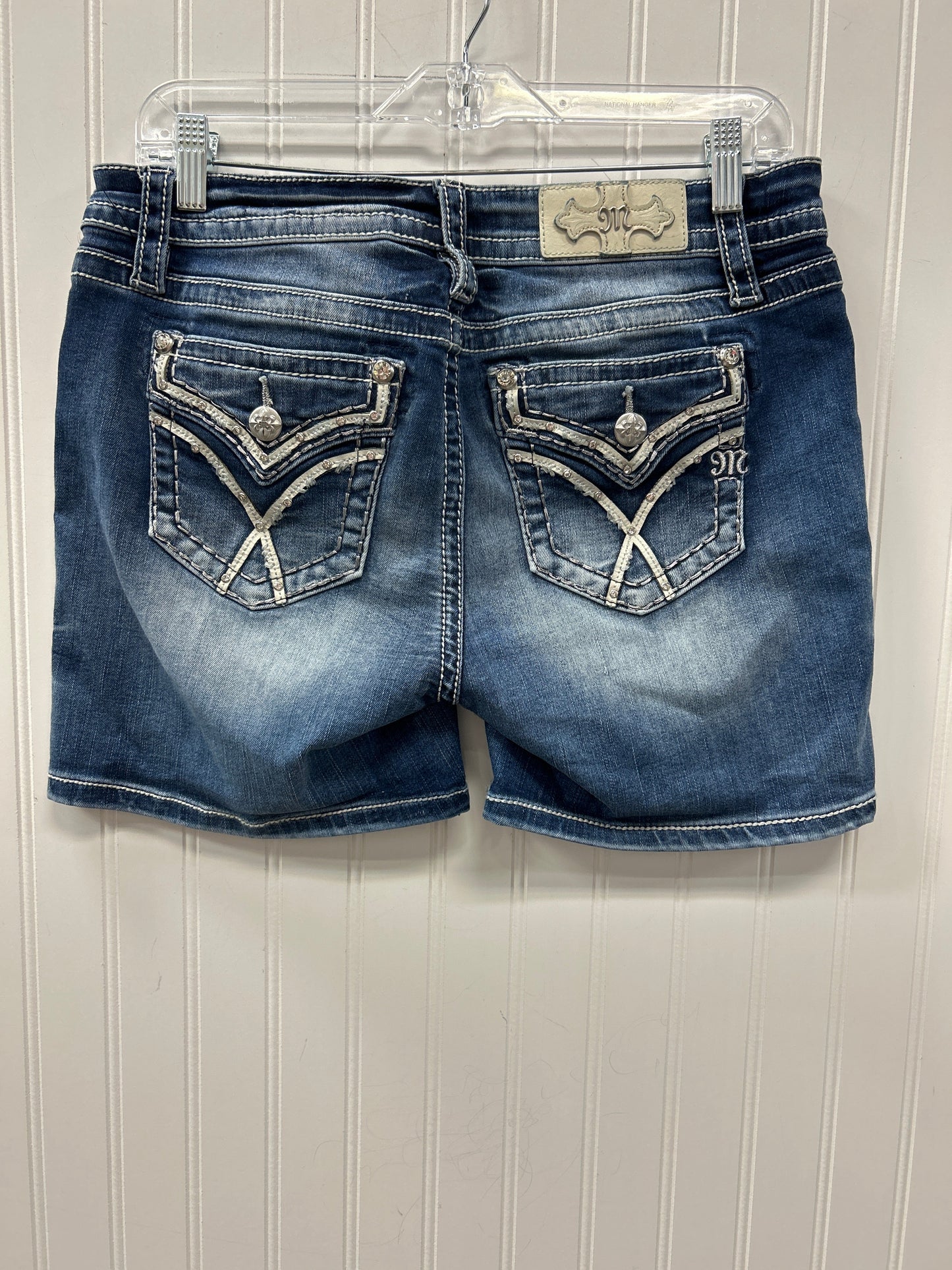 Shorts By Miss Me In Blue Denim, Size:8