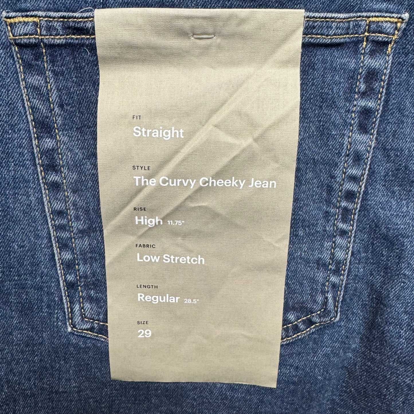 The Curvy Cheeky Jean By Everlane In Blue Denim, Size: 8/29
