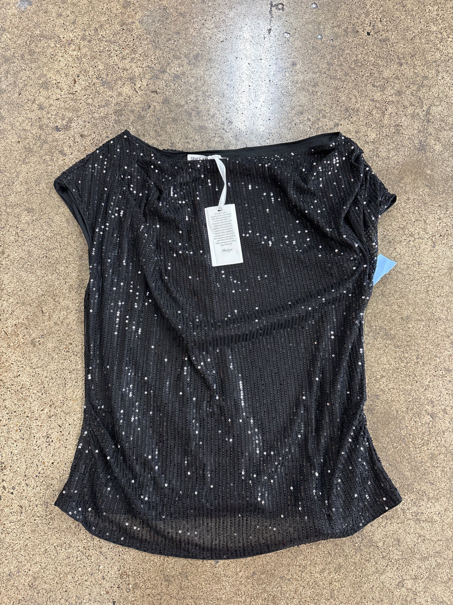 Top Sleeveless By Grace Karin In Black, Size:Xl