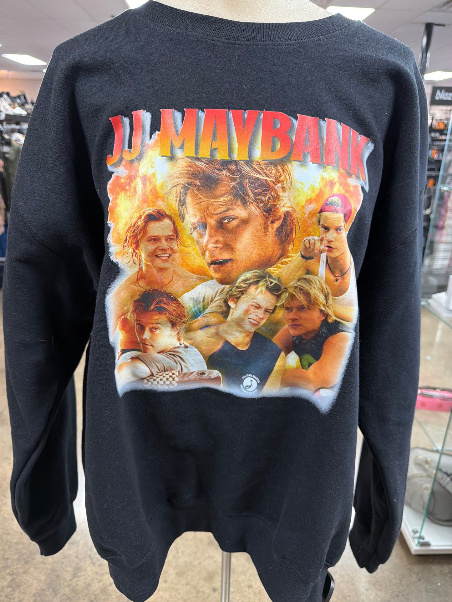 Sweatshirt Crewneck By Gildan In Black, Size:L