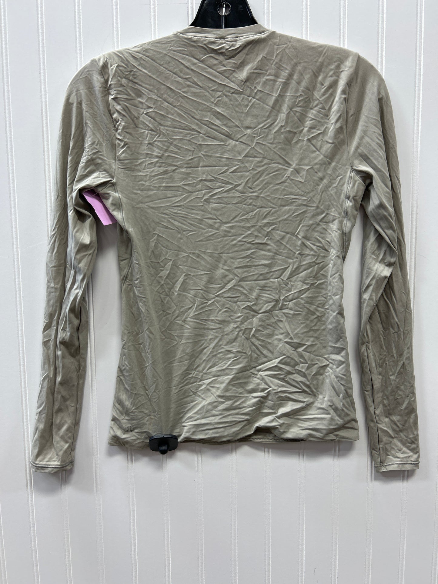 Athletic Top Ls Crewneck By Lululemon In Tan, Size:6