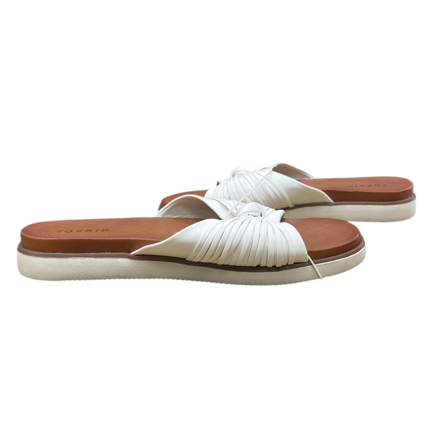 Sandals Flats By Torrid In White, Size:9