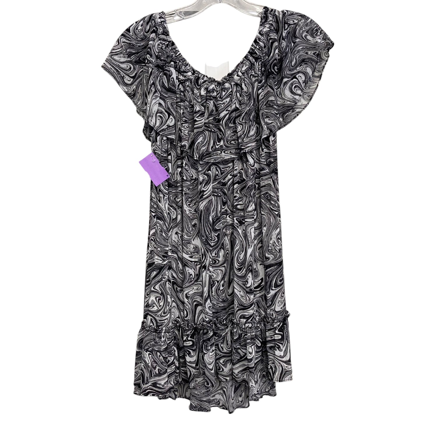 Top Sleeveless By Michael By Michael Kors In Black & White, Size:1X