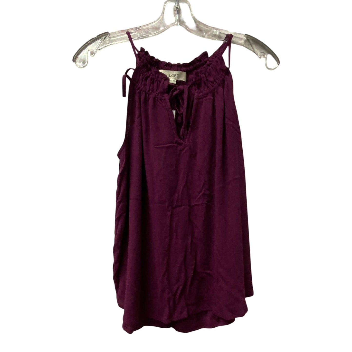 Top Sleeveless By Loft In Purple, Size:Xxs