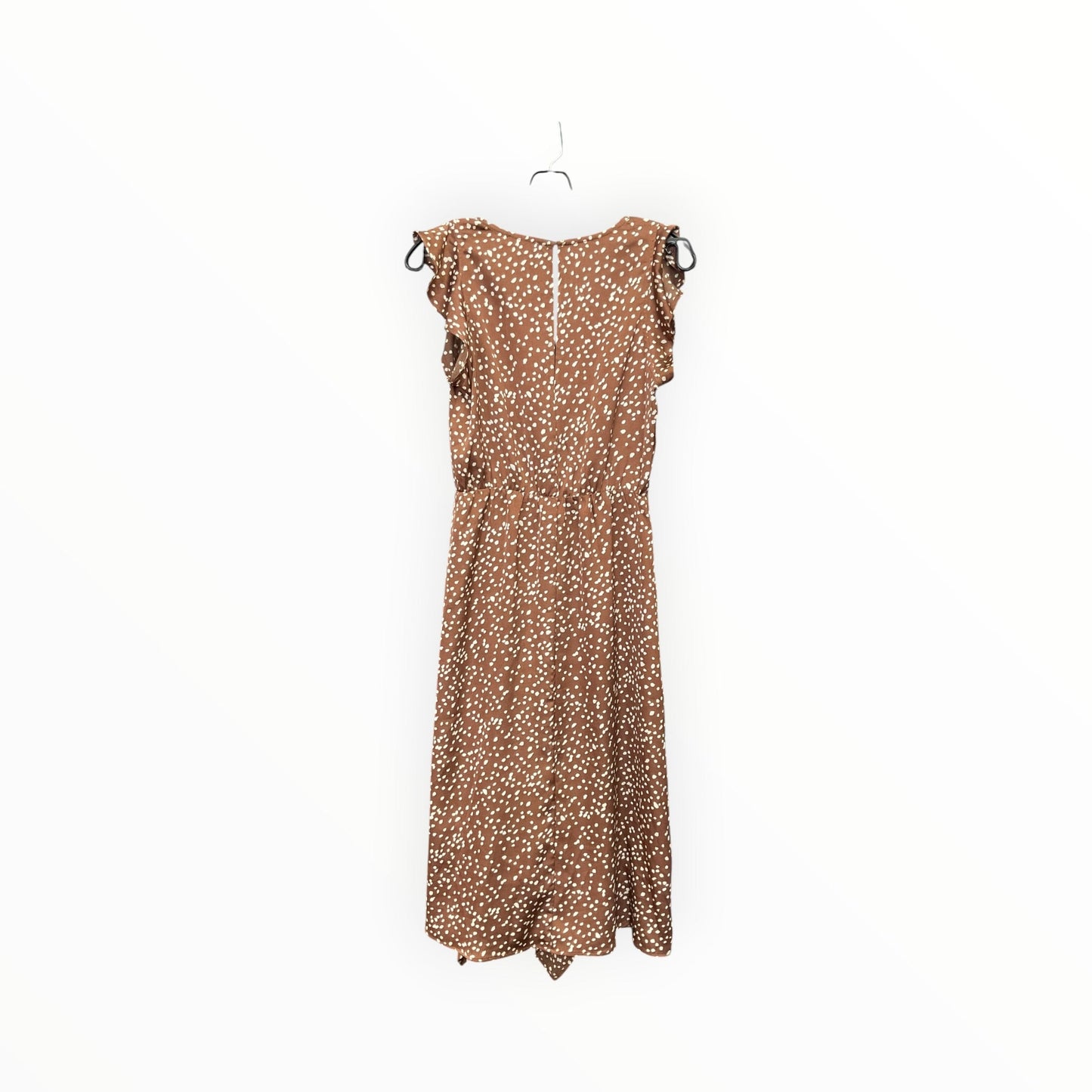 Dress Casual Midi By Lush In Brown & Cream, Size:S