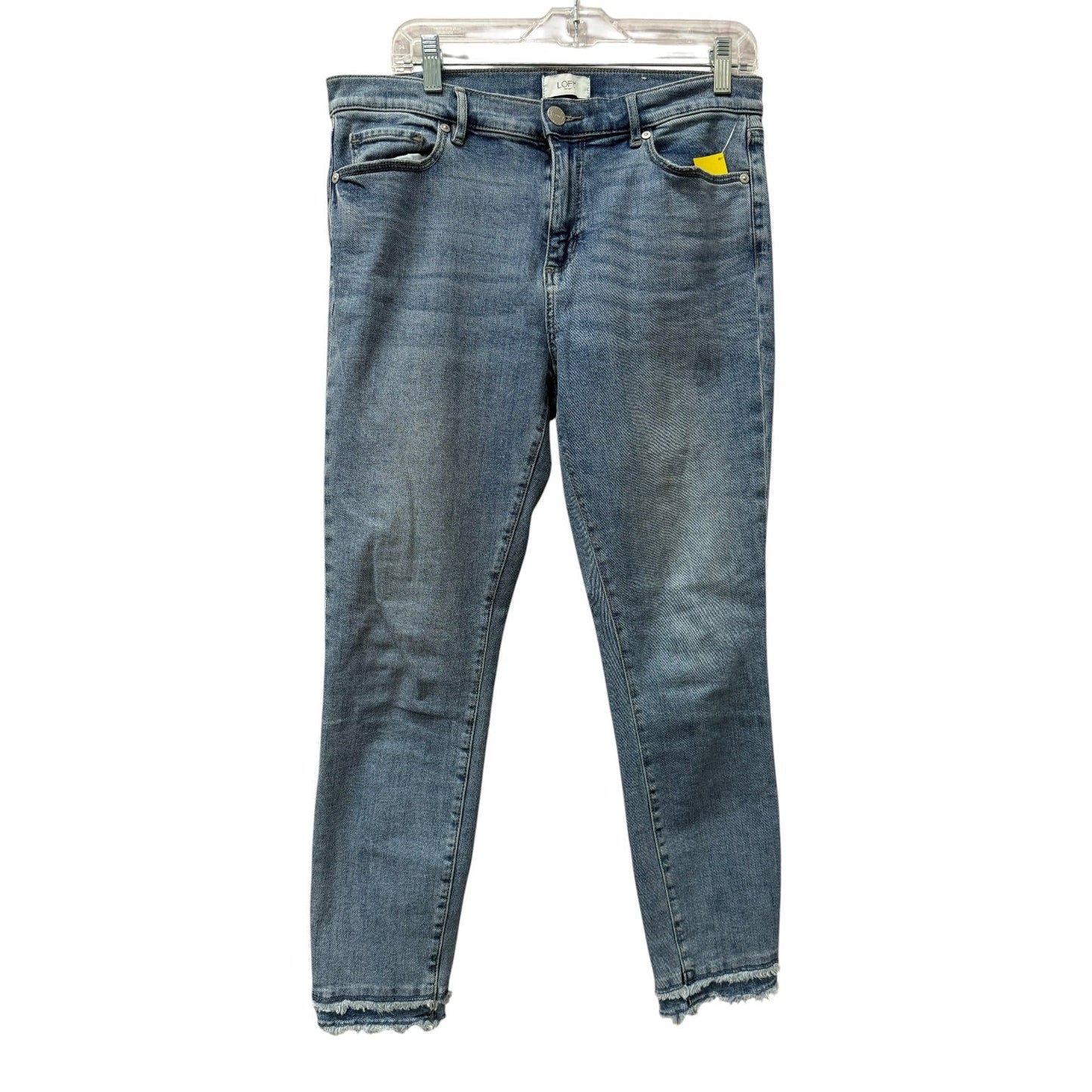 Jeans Skinny By Loft In Blue Denim, Size:10