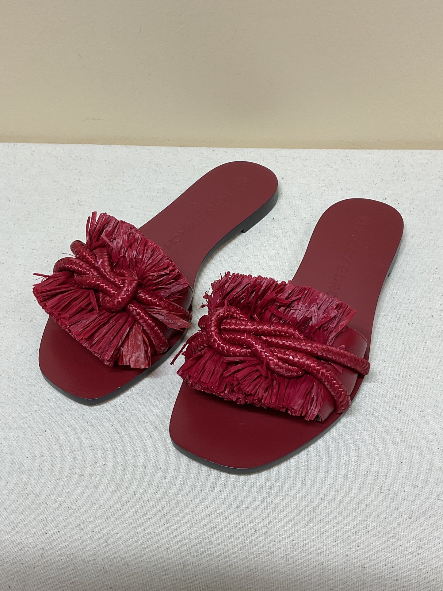 Sandals Designer By Tory Burch In Red, Size:7